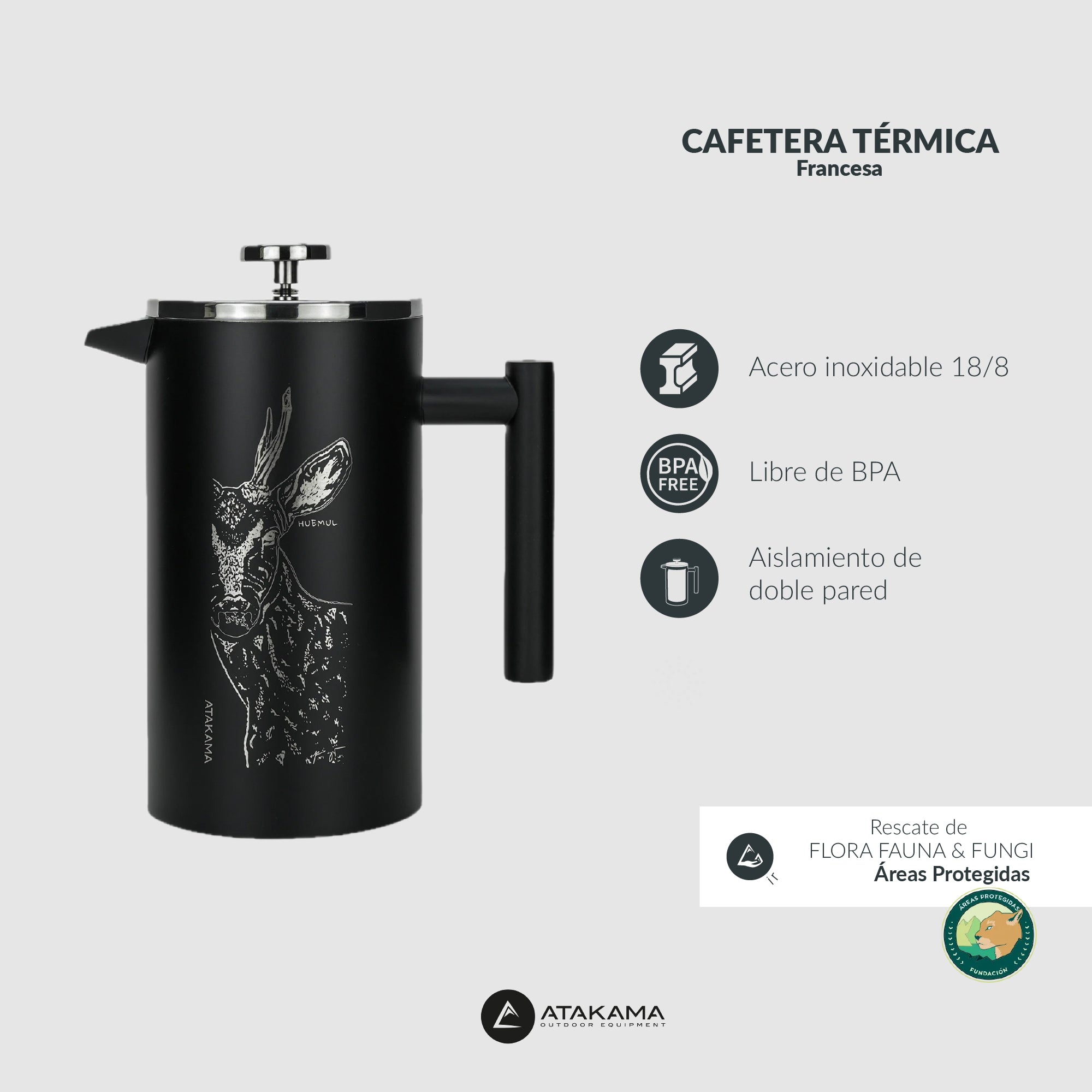 Cafetera térmica Huemul 1 lt Negro