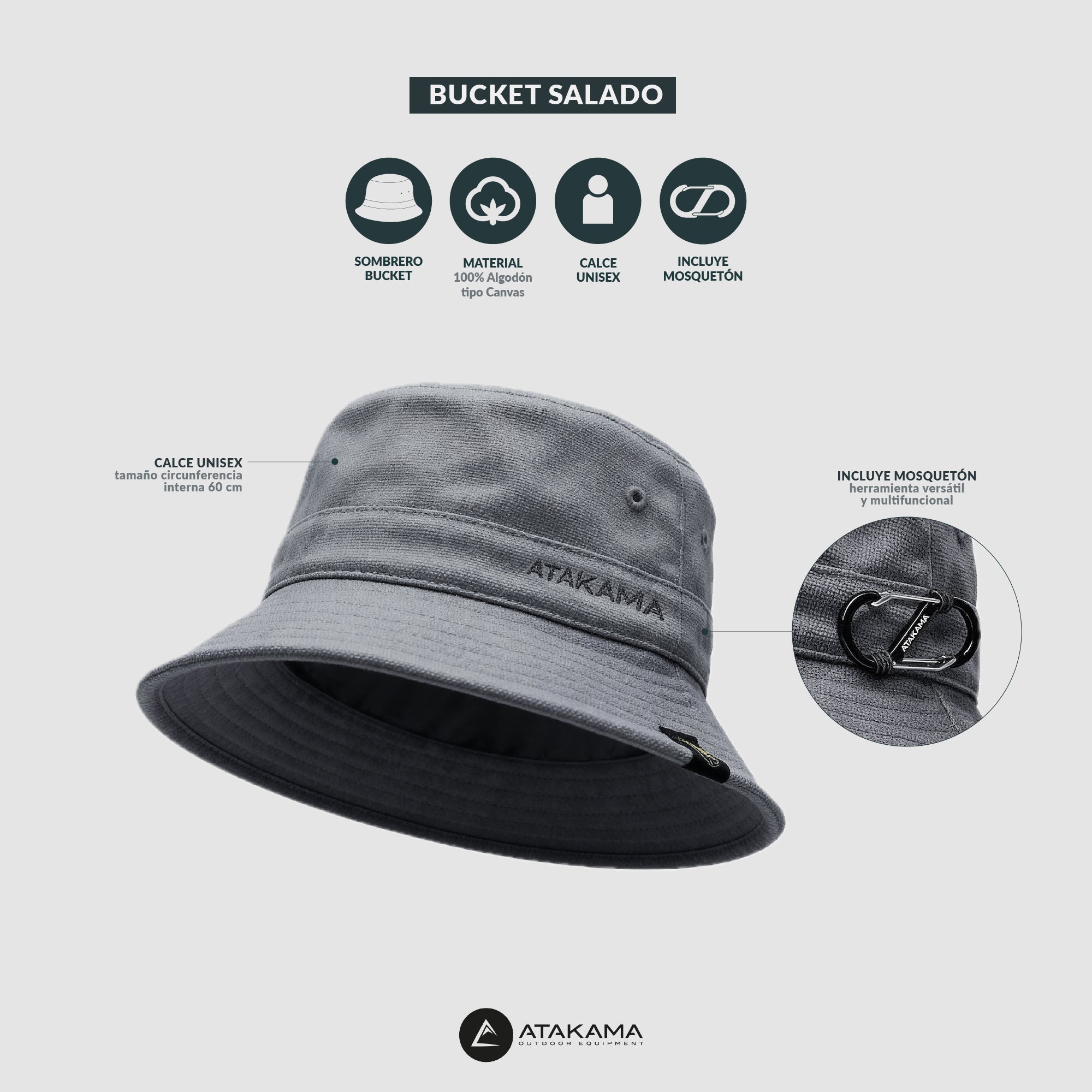 Sombrero Bucket Salado Verde