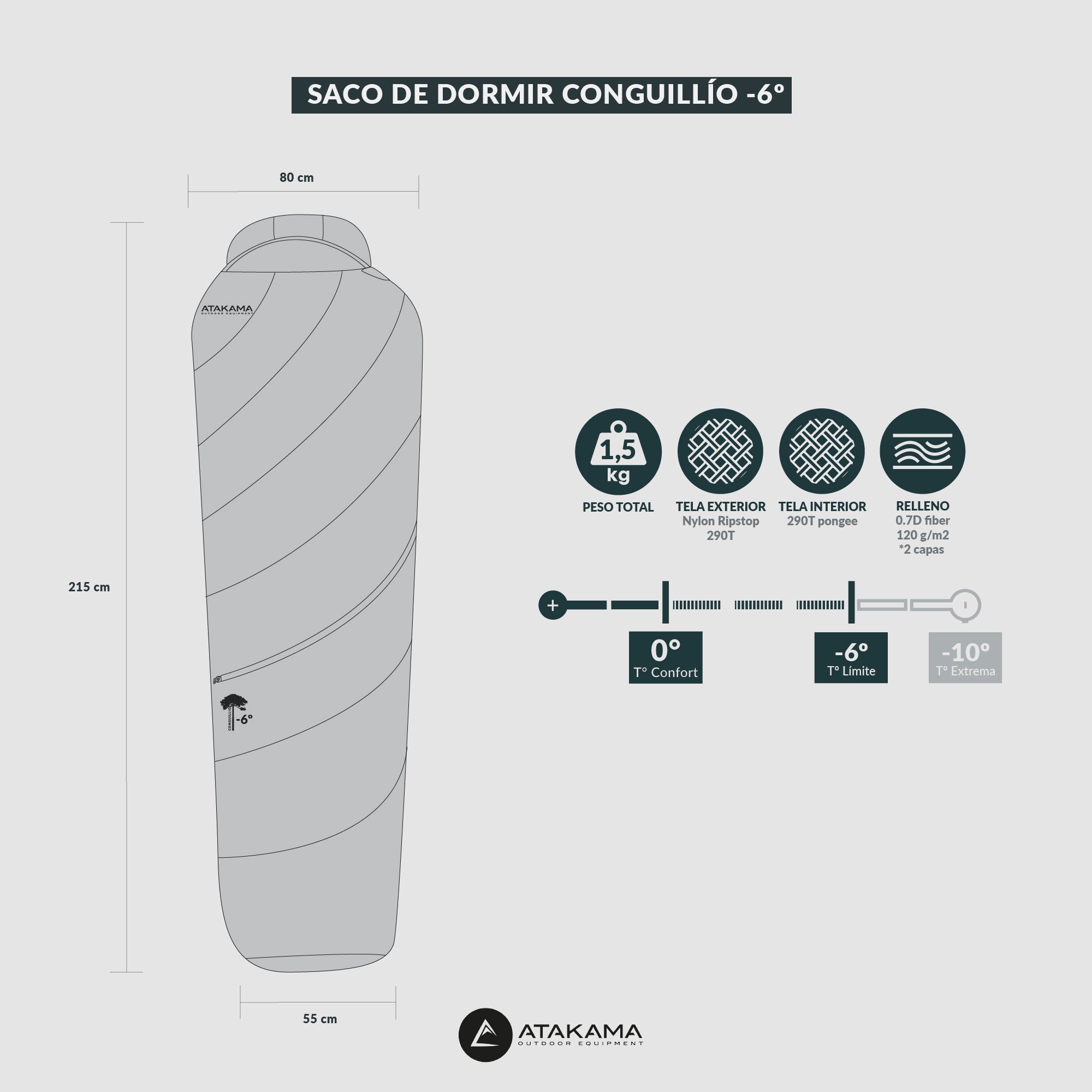 Saco de dormir Conguillío -6°