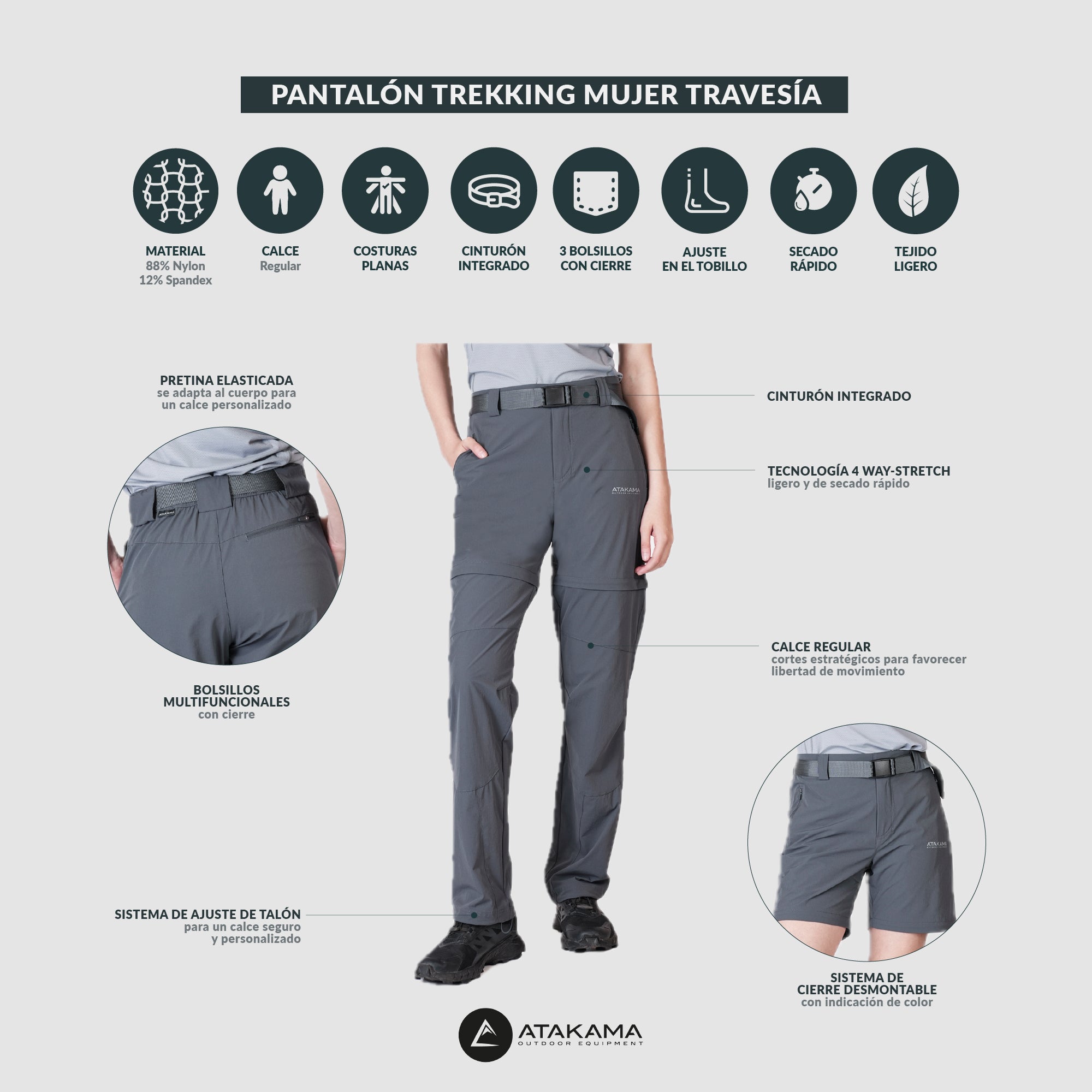 Pantalón Trekking Mujer Travesía