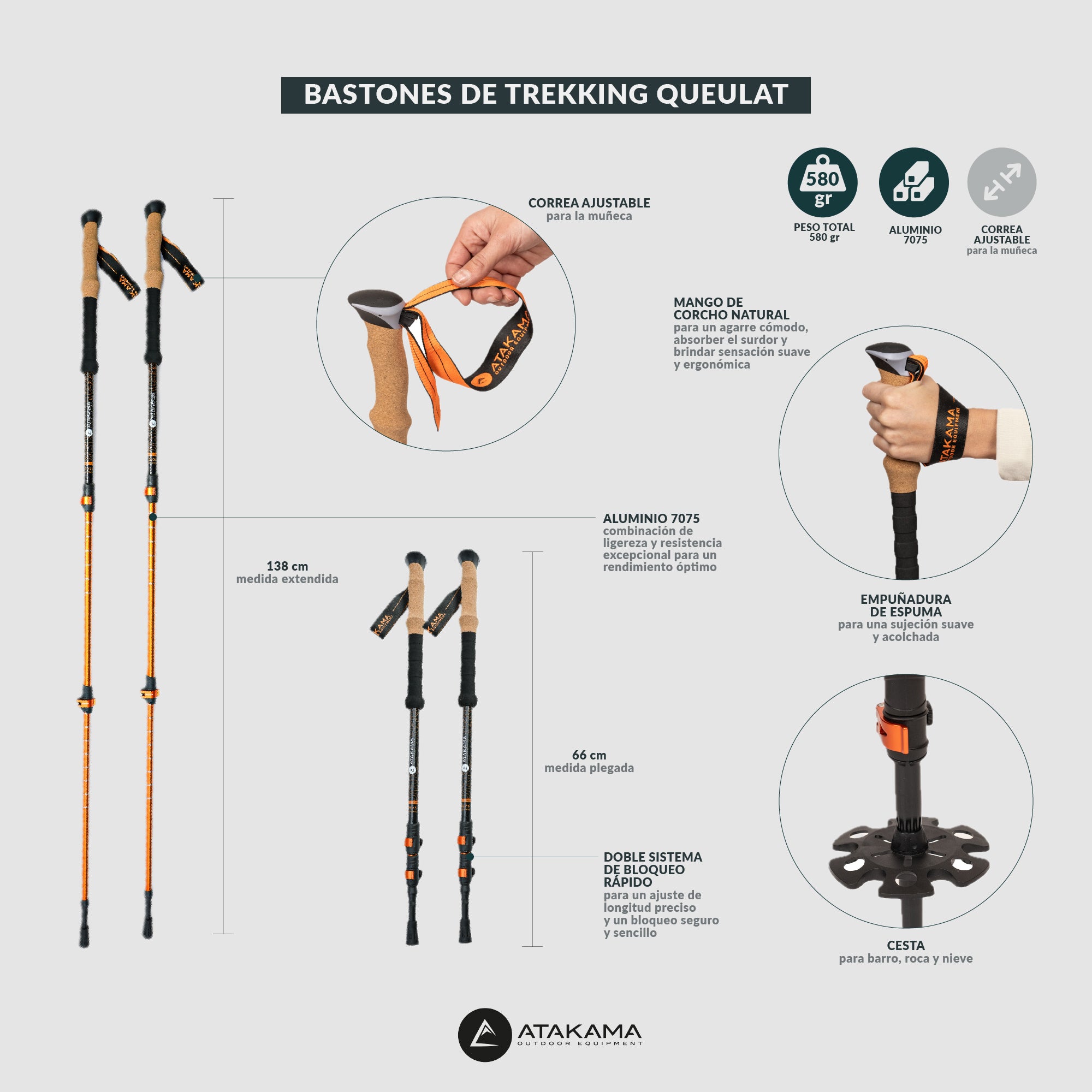 Bastones de trekking Queulat