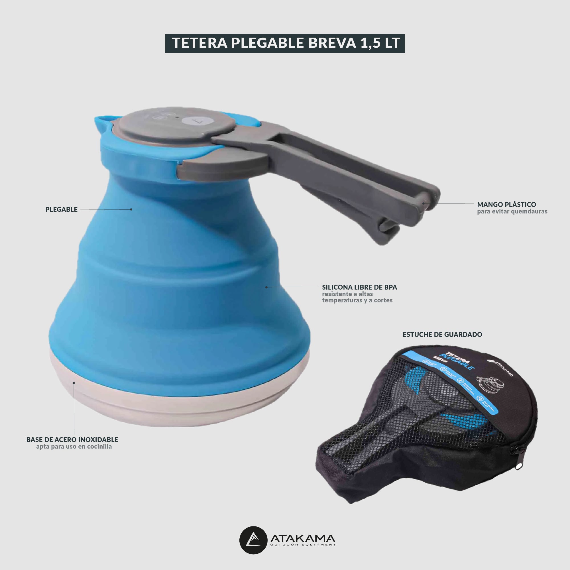 Tetera plegable Breva 1,5 lt