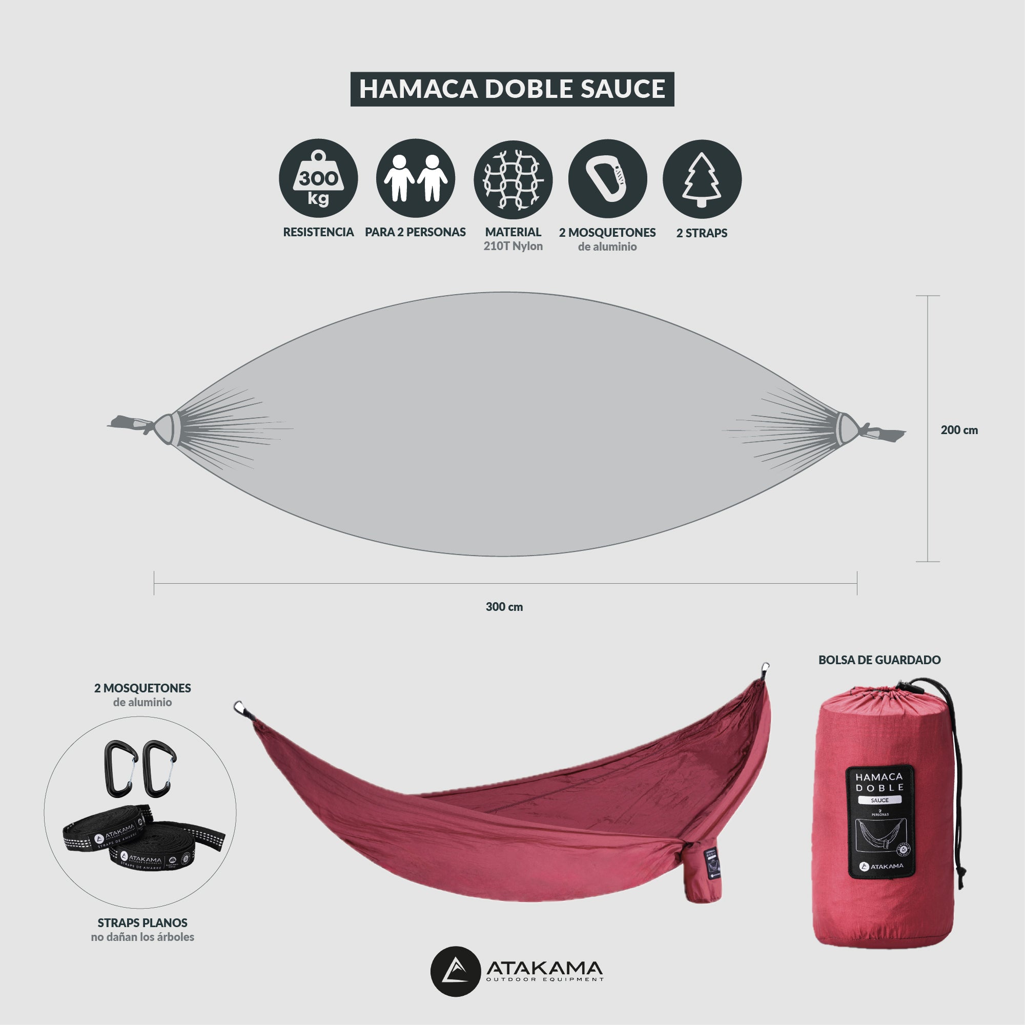 Hamaca doble Sauce Burdeo