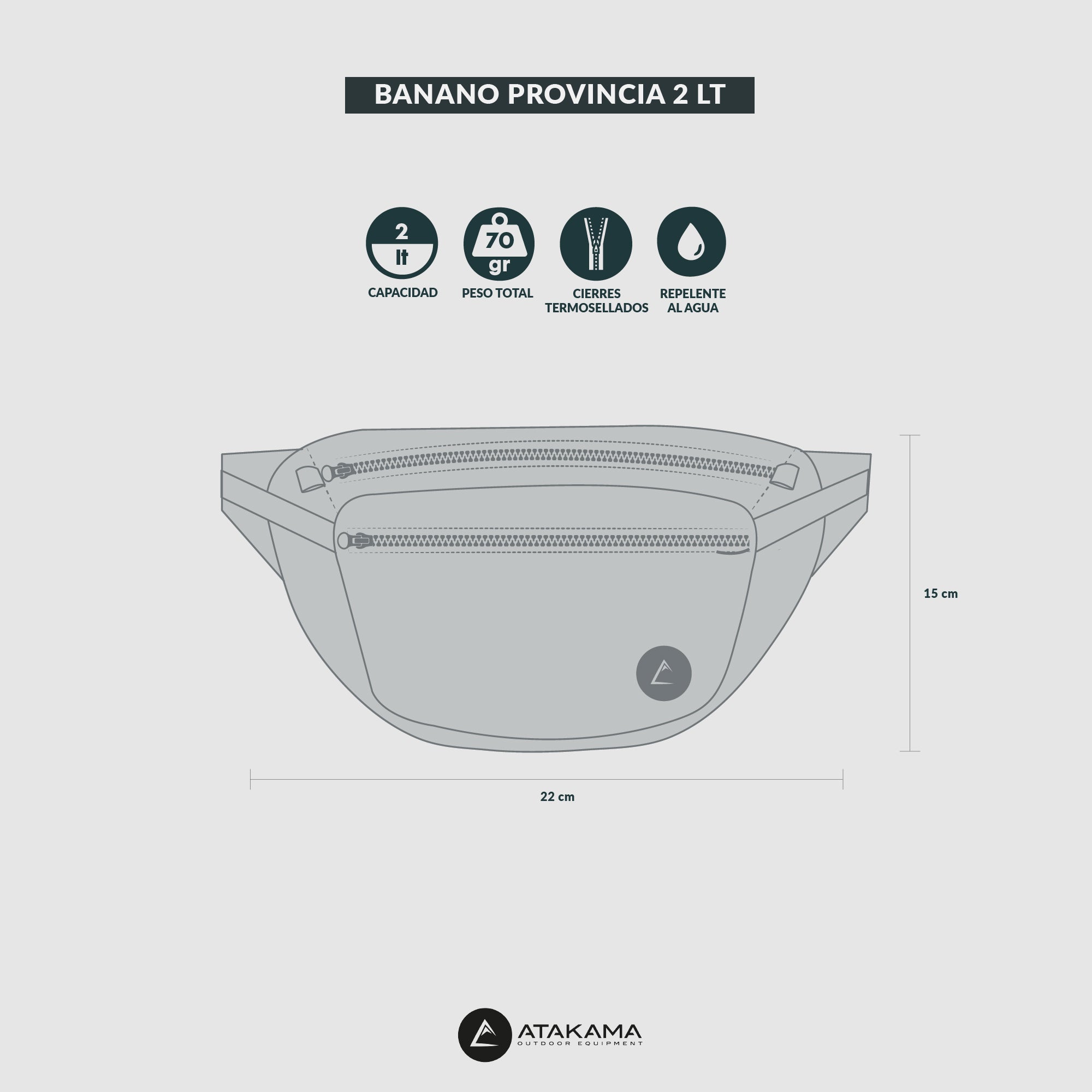 Banano plegable Provincia 2 lt Gris