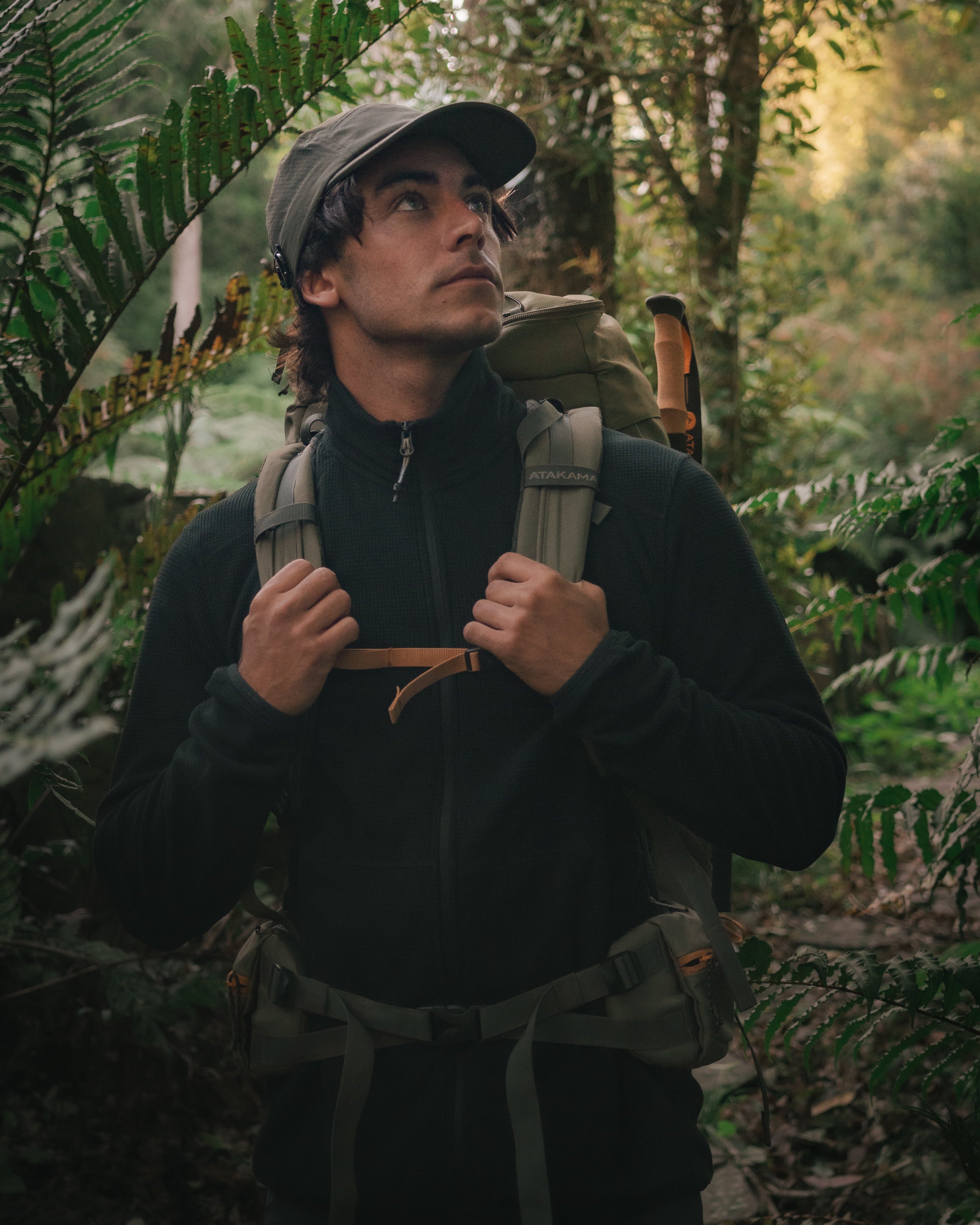 Polar Fleece Deportivo Terra Full Zip Hombre Negro