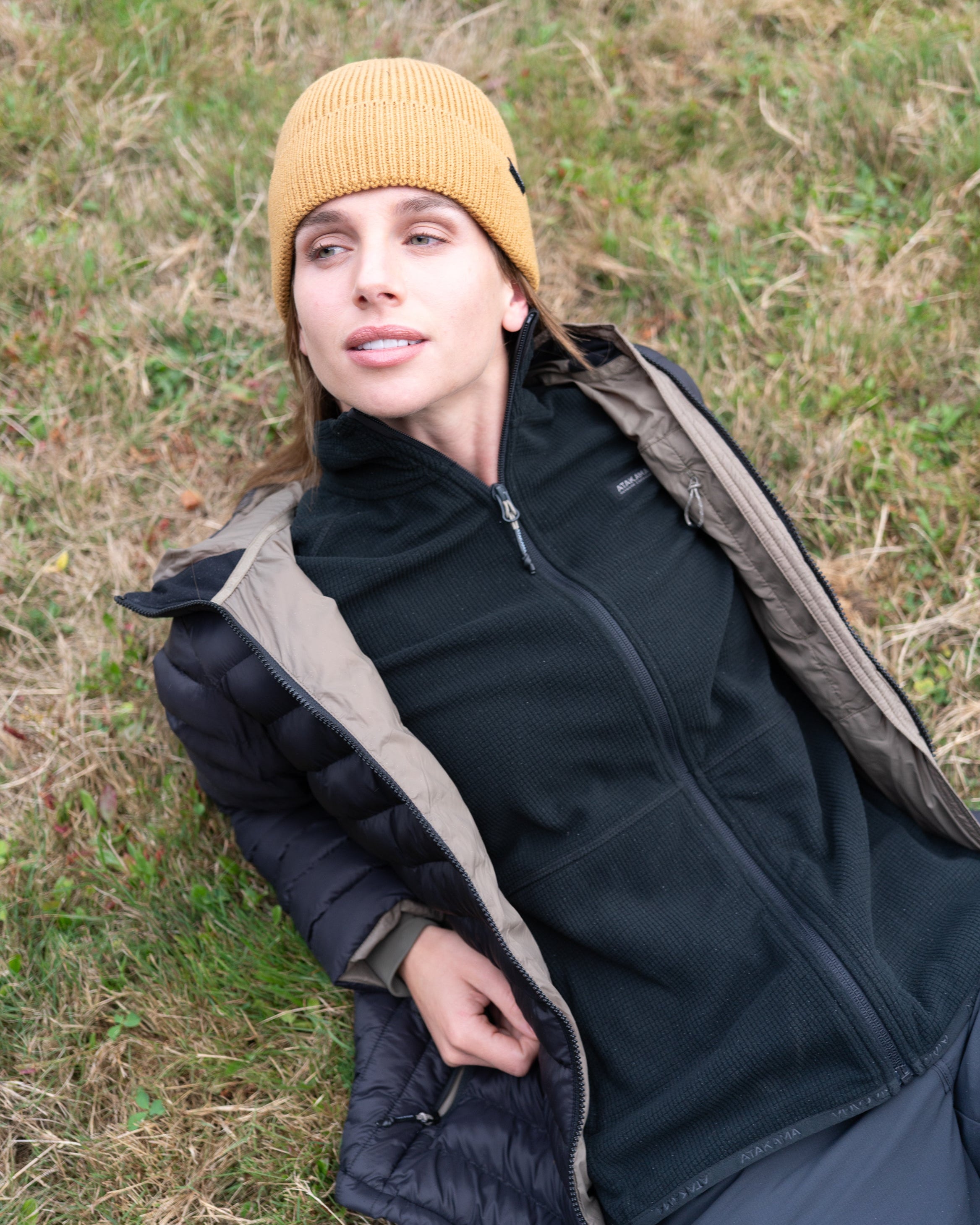 Polar Fleece Deportivo Terra Full Zip Mujer Negro