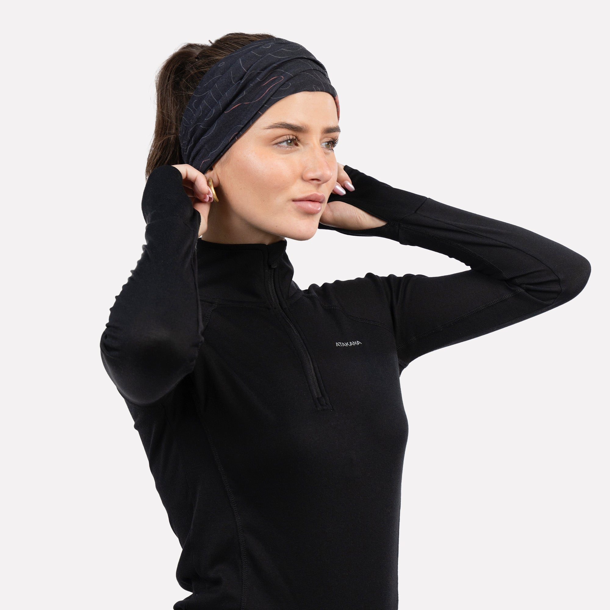 Bandana Palena multifuncional Negro Tucúquere