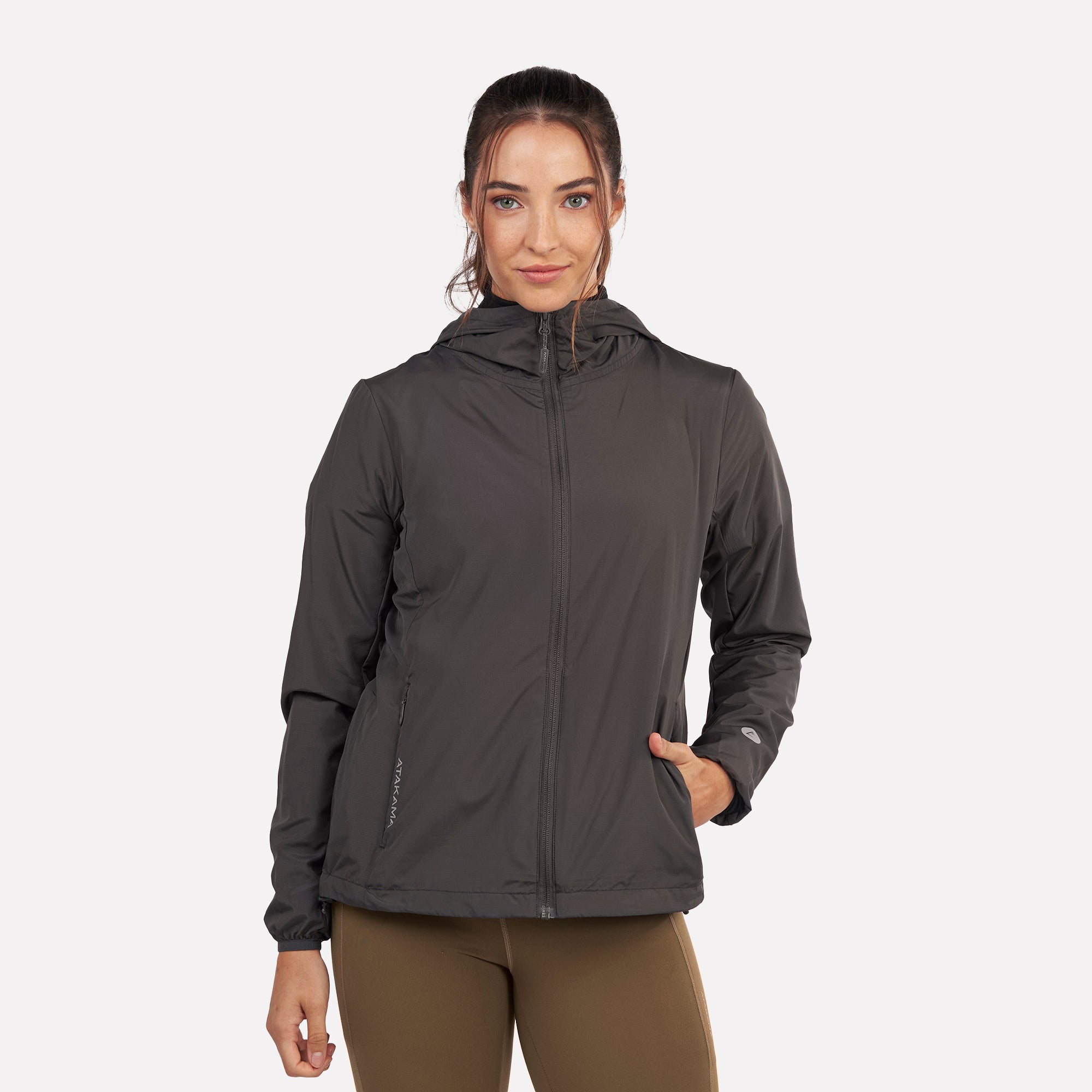Chaqueta Cortaviento Ultraligero mujer Declive Gris