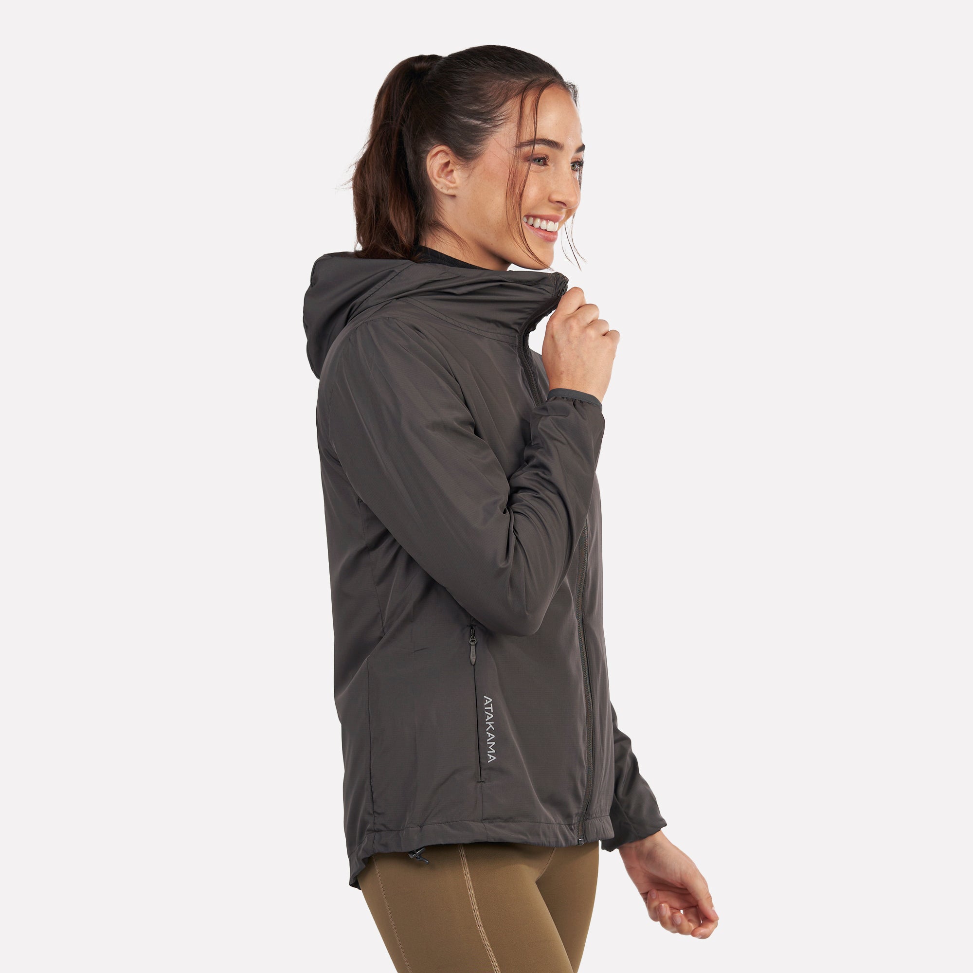 Chaqueta Cortaviento Ultraligero mujer Declive Gris