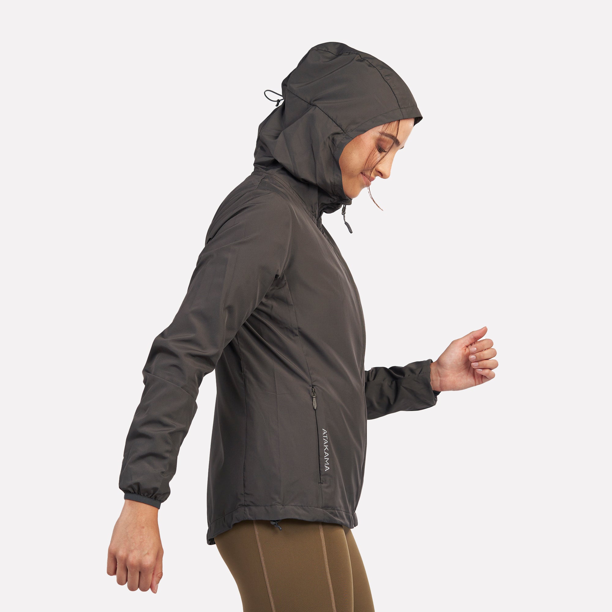 Chaqueta Cortaviento Ultraligero mujer Declive Gris