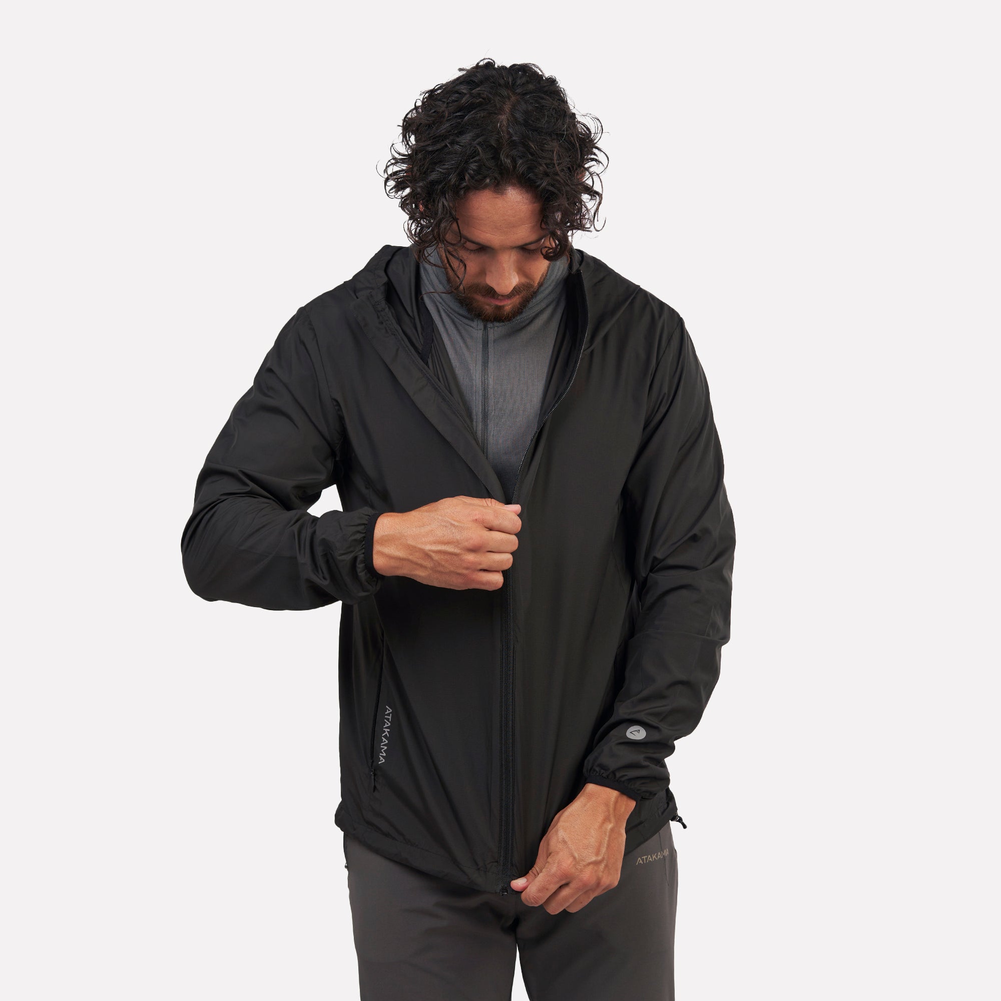 Chaqueta Cortaviento Ultraligero hombre Declive Negro