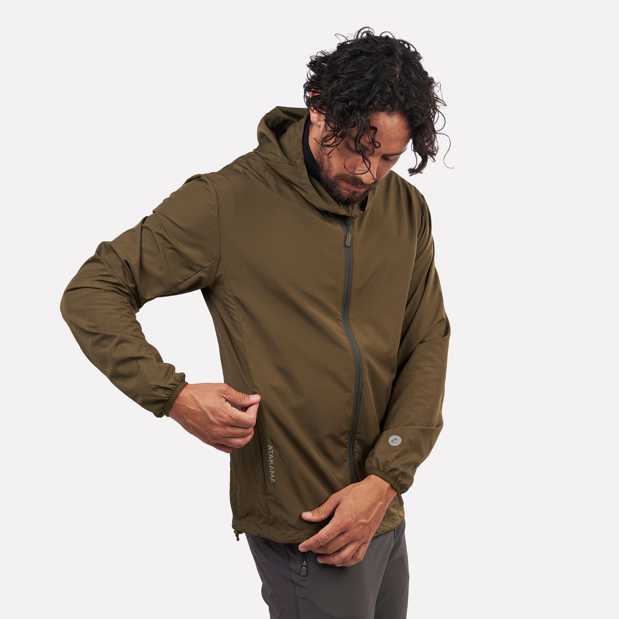 Chaqueta Cortaviento Ultraligero hombre Declive Verde