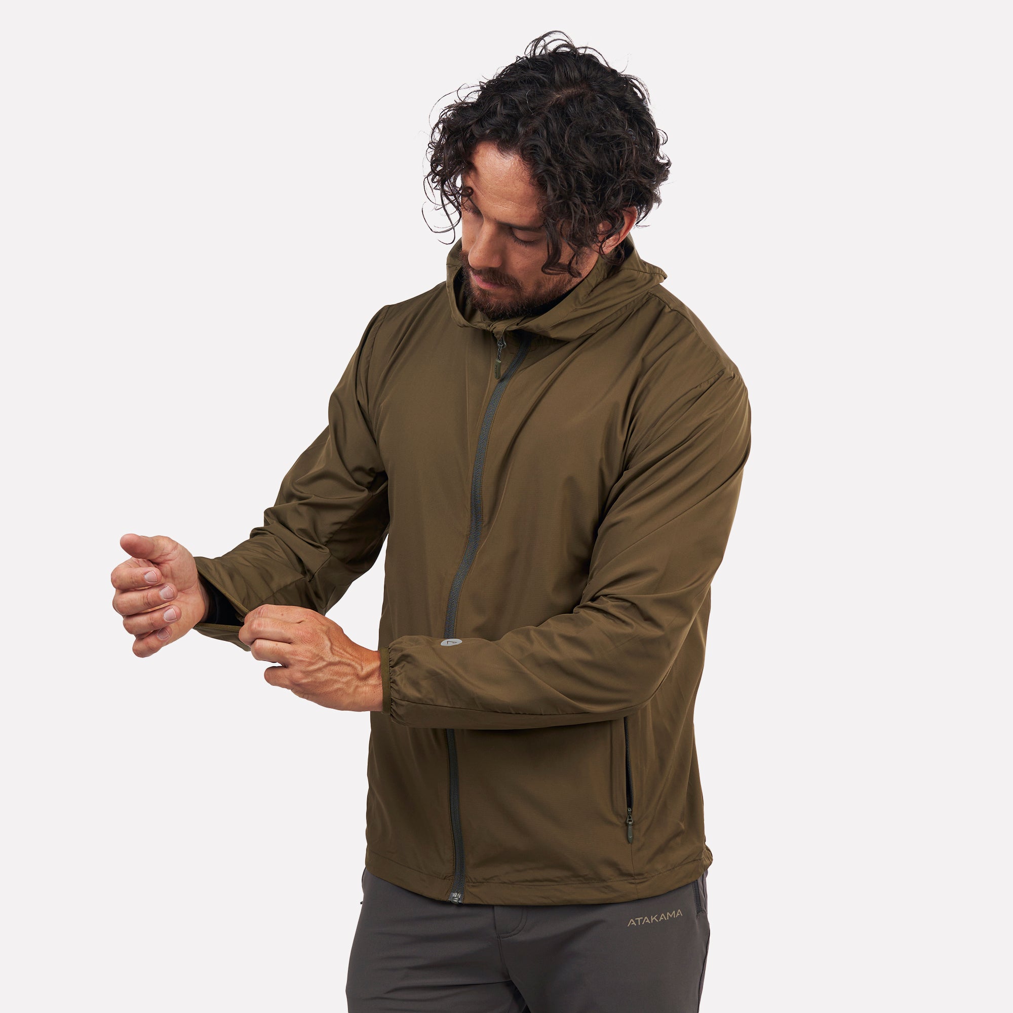 Chaqueta Cortaviento Ultraligero hombre Declive Verde