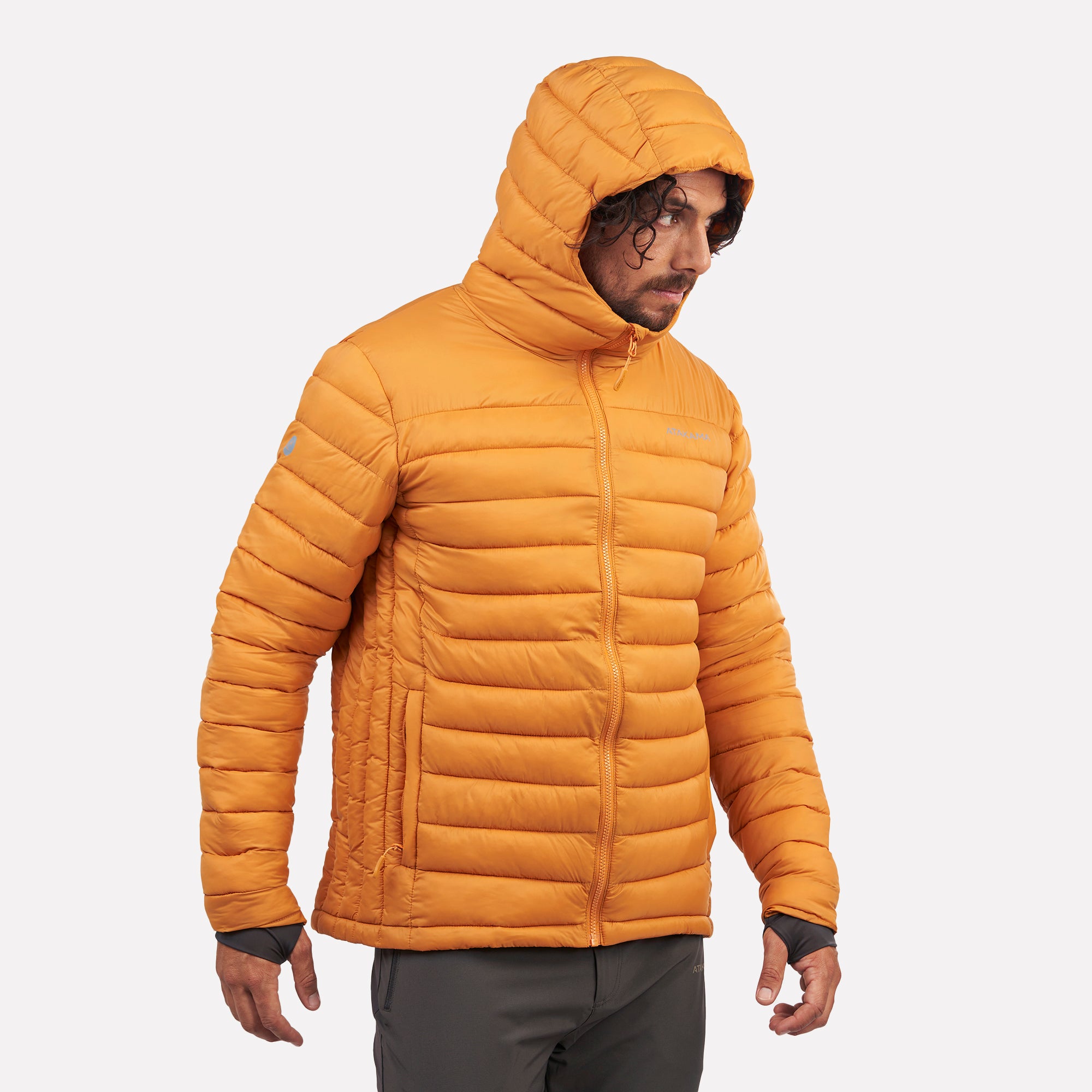 Chaqueta Parka térmica hombre hoodie Indómita Amarilla
