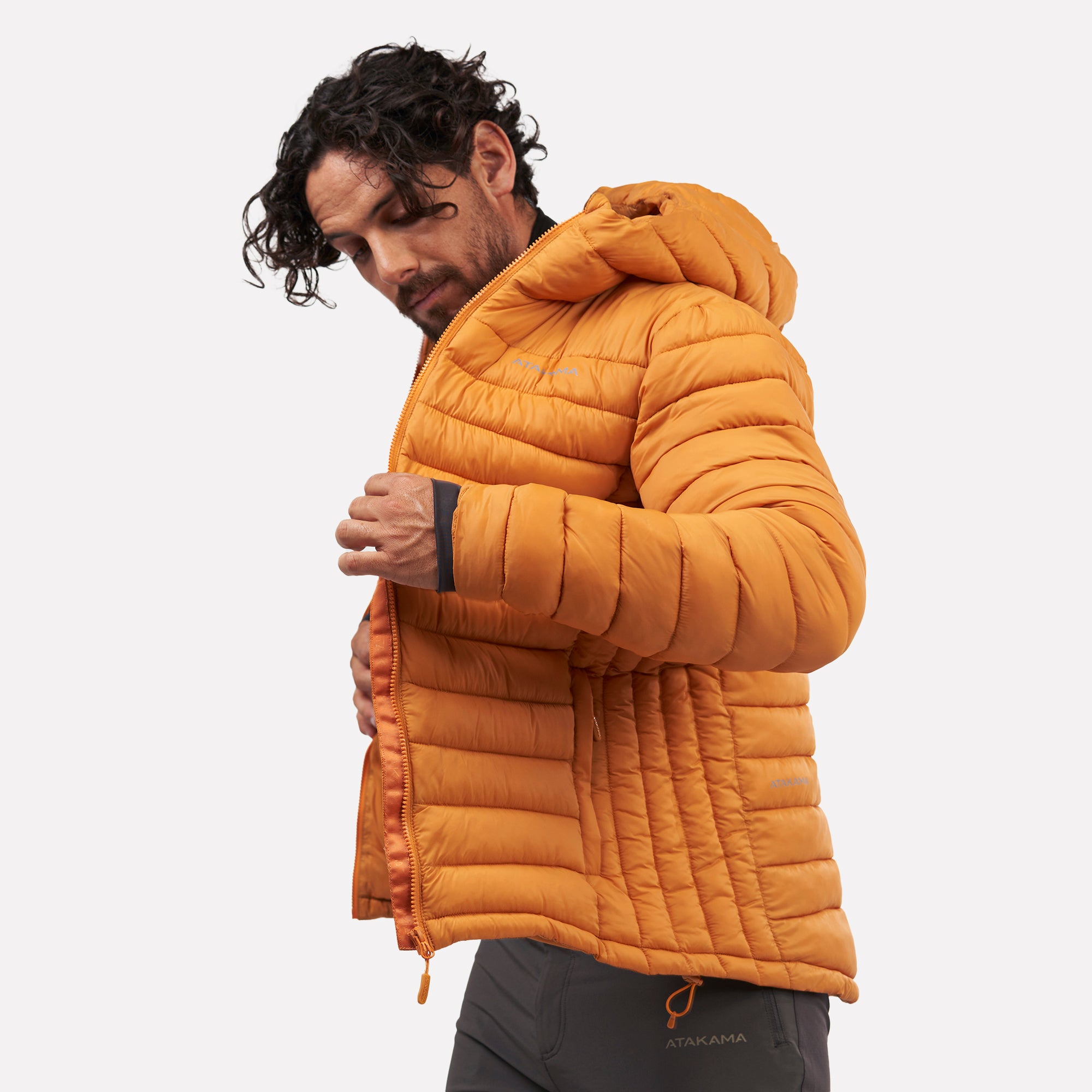 Chaqueta Parka térmica hombre hoodie Indómita Amarilla