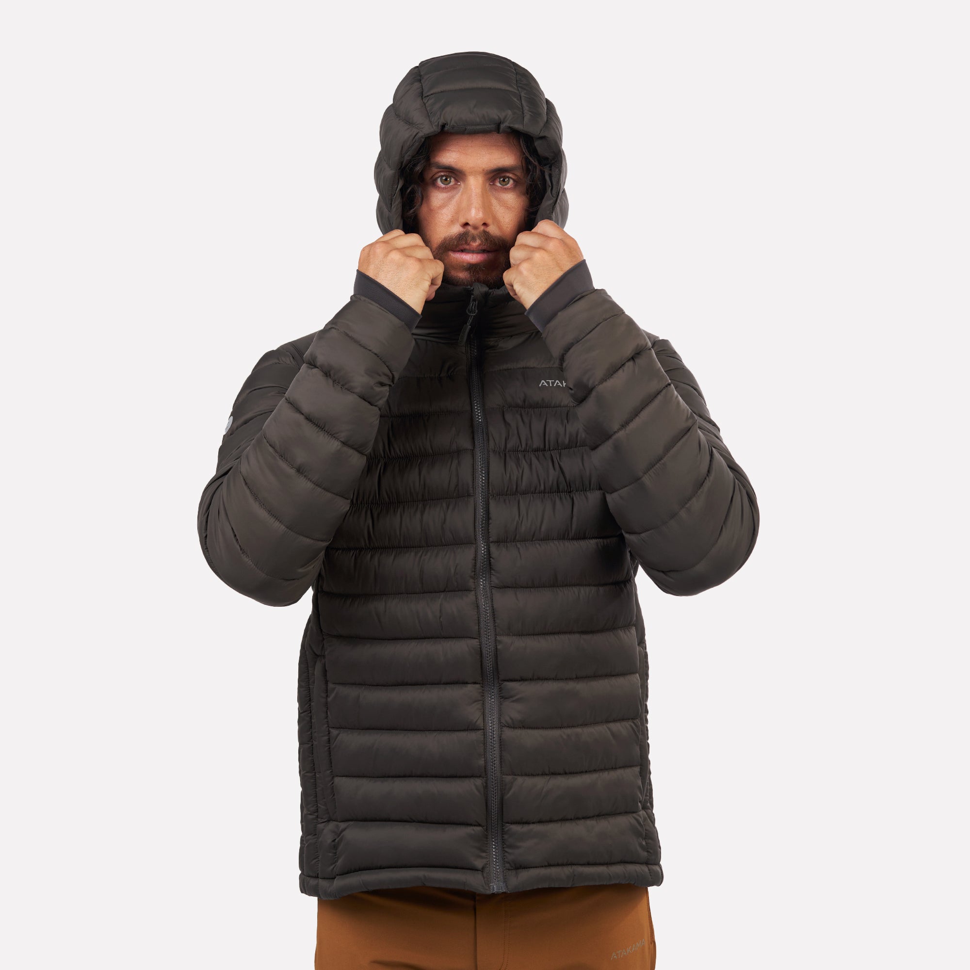 Chaqueta Parka térmica hombre hoodie Indómita Gris Roca