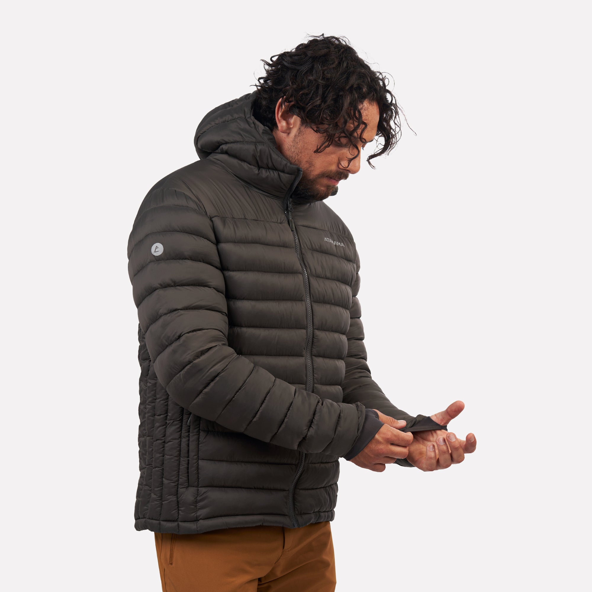 Chaqueta Parka térmica hombre hoodie Indómita Gris Roca