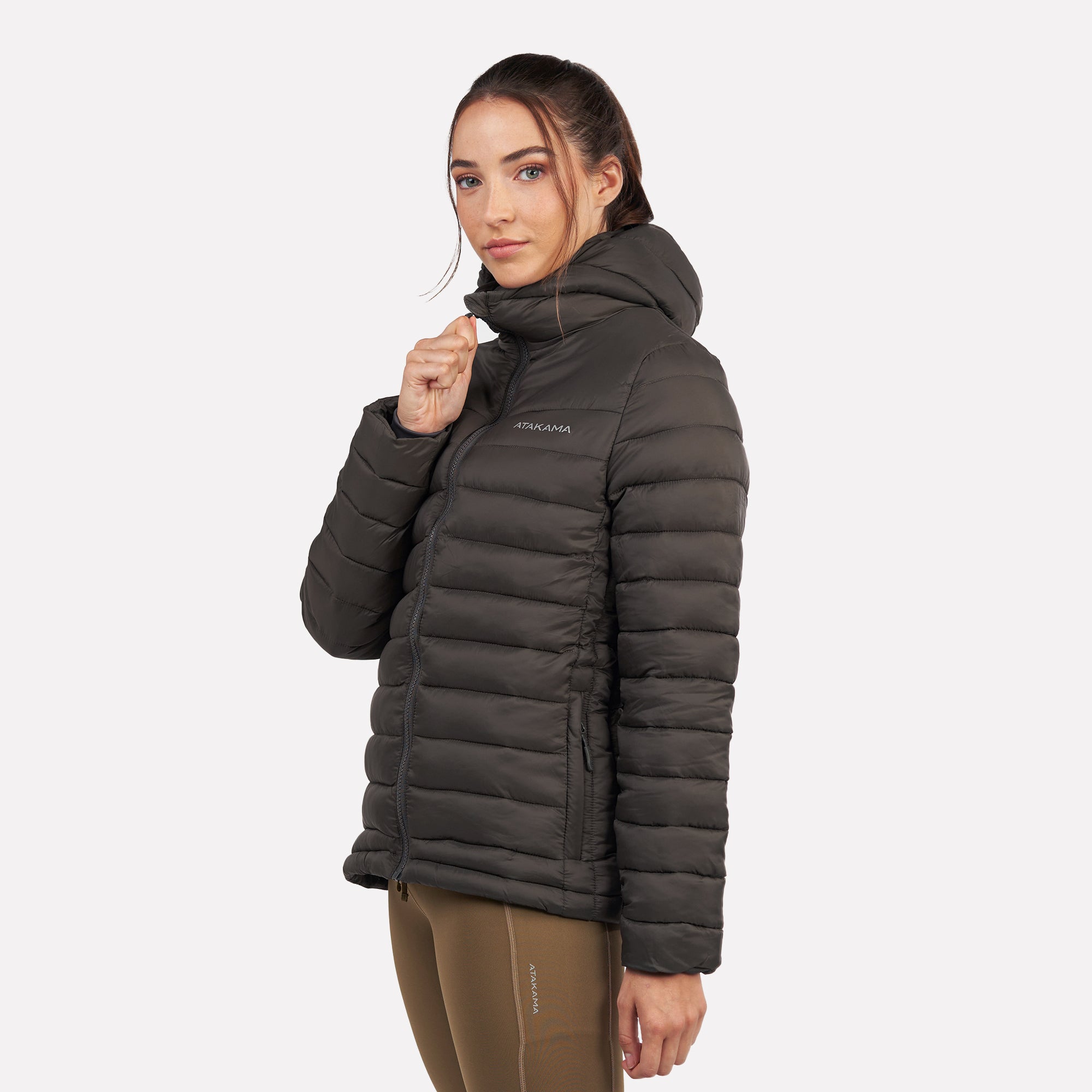 Chaqueta Parka térmica mujer hoodie Indómita Gris Roca