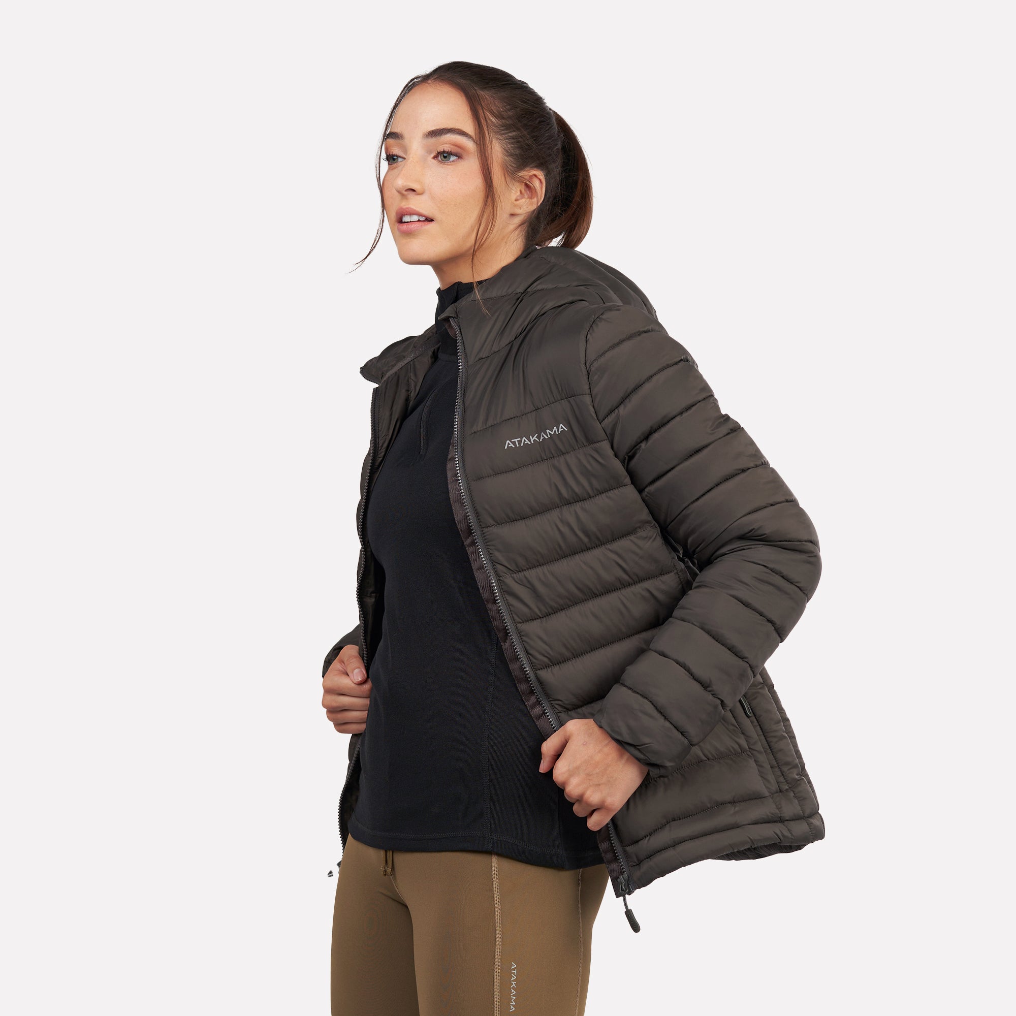 Chaqueta Parka térmica mujer hoodie Indómita Gris Roca