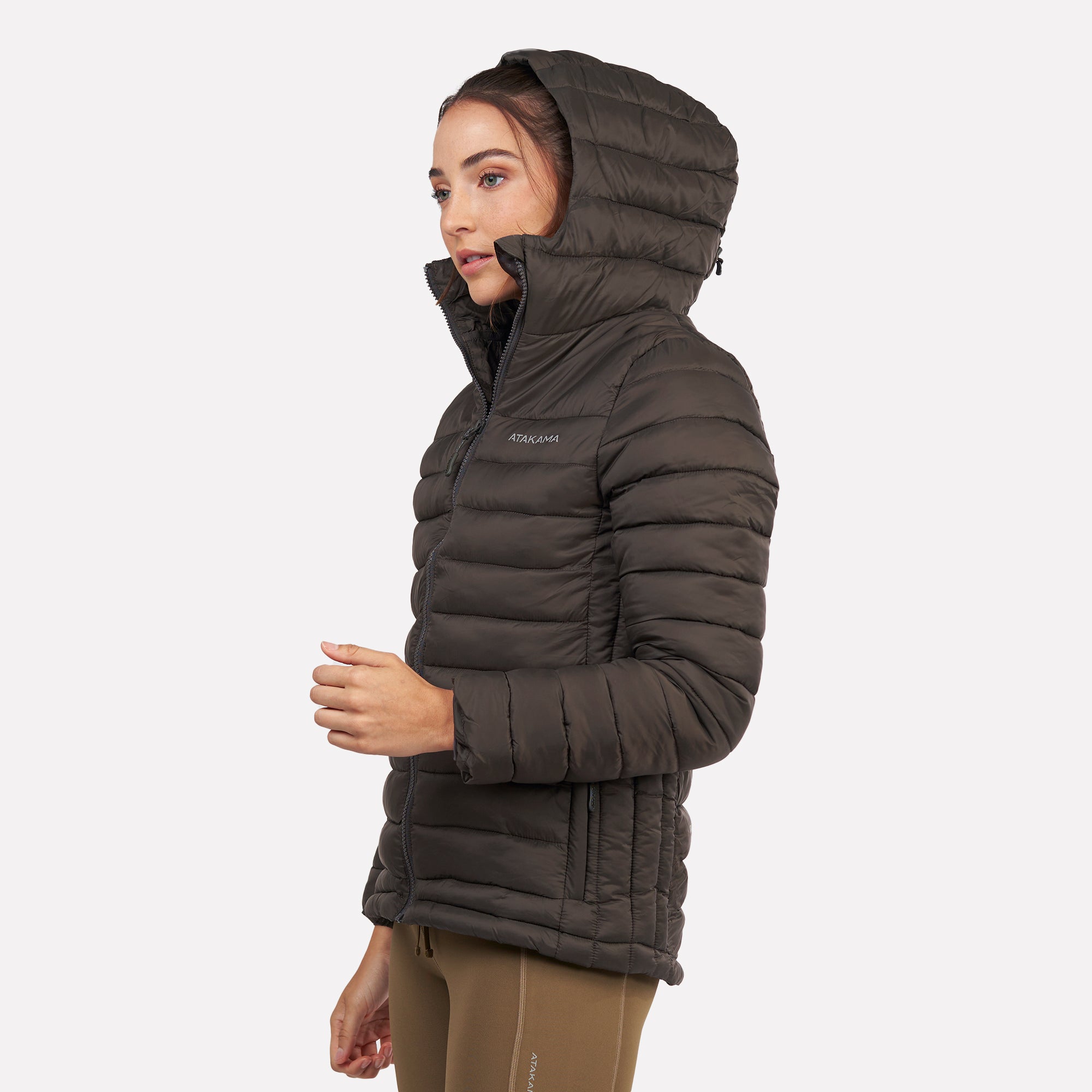 Chaqueta Parka térmica mujer hoodie Indómita Gris Roca