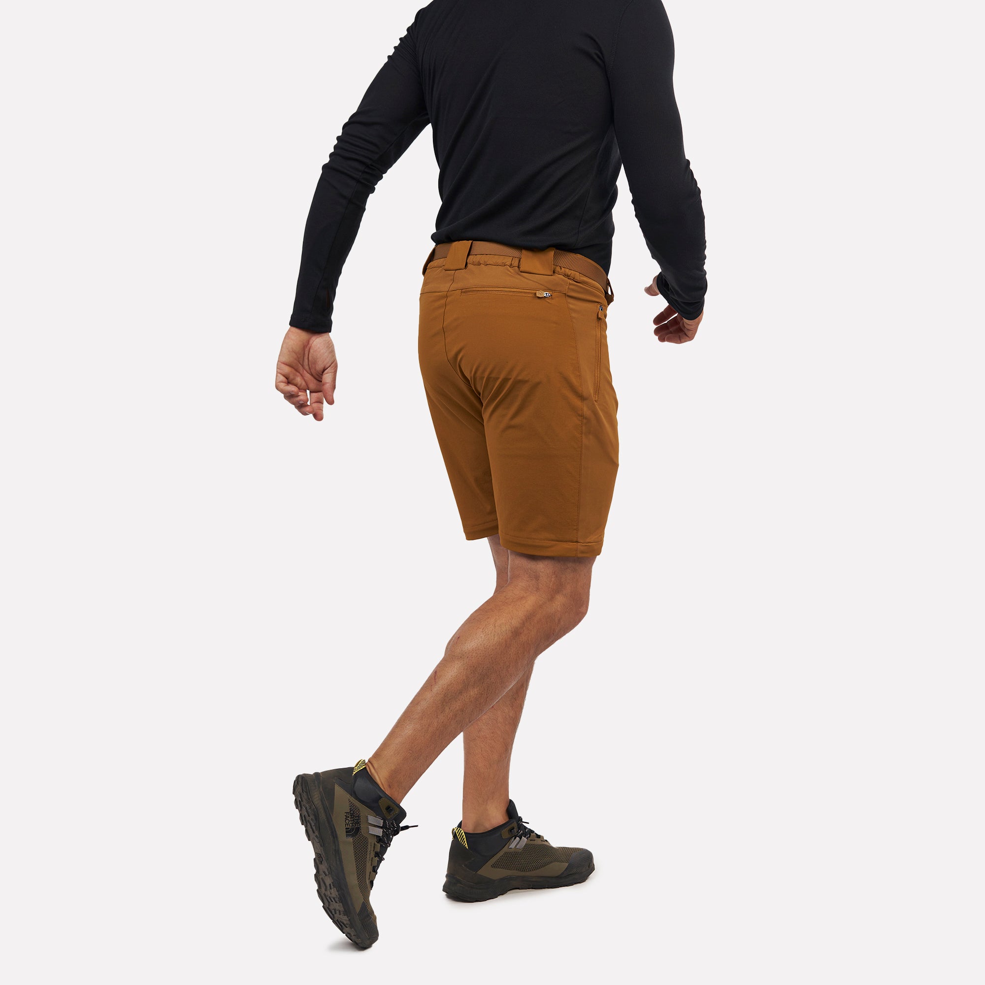 Pantalón de trekking desmontable Andino hombre Mostaza