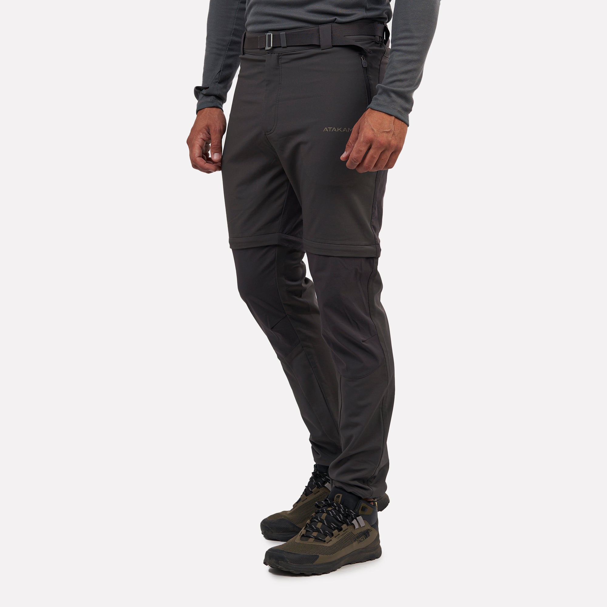 Pantalón de trekking desmontable Andino hombre Gris