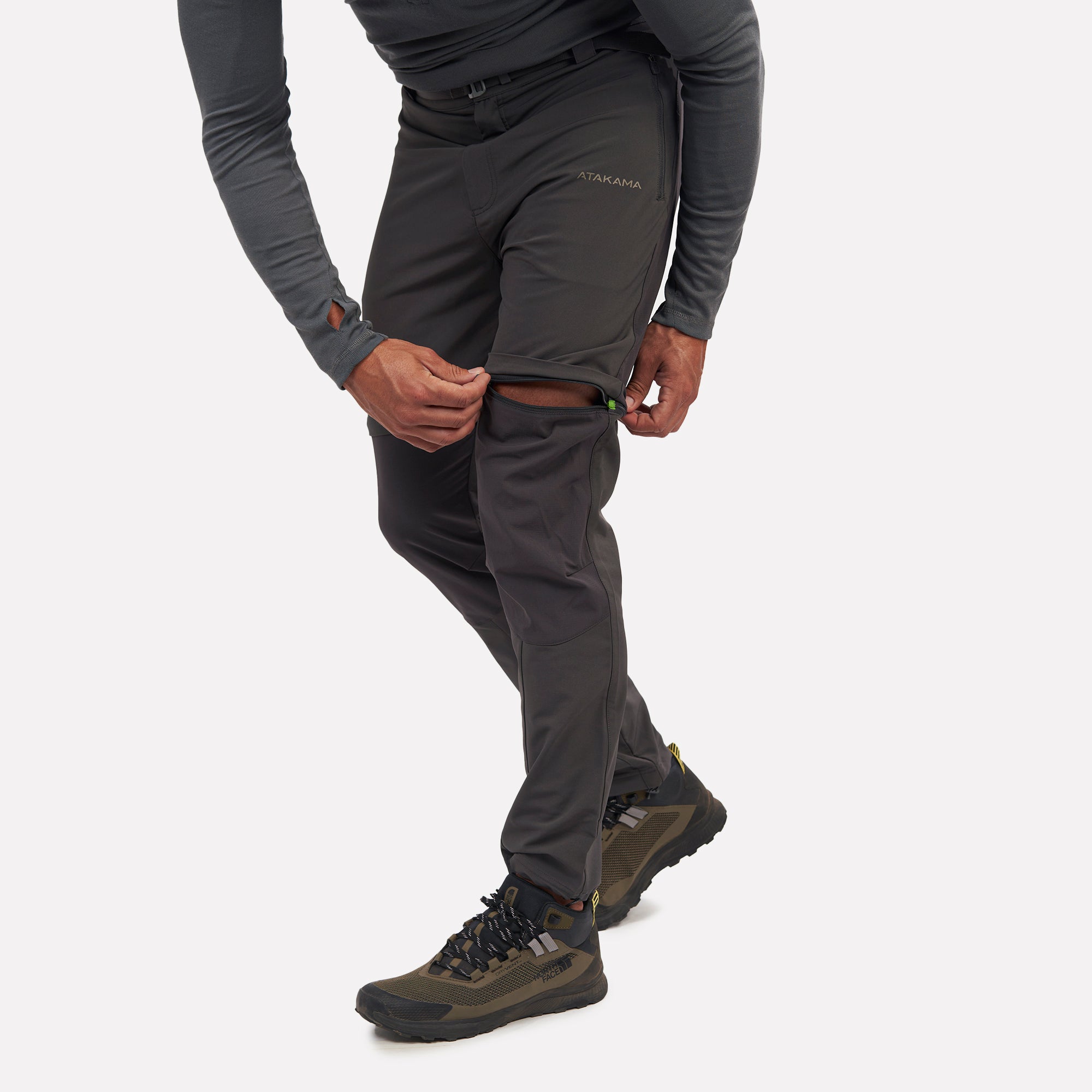 Pantalón de trekking desmontable Andino hombre Gris