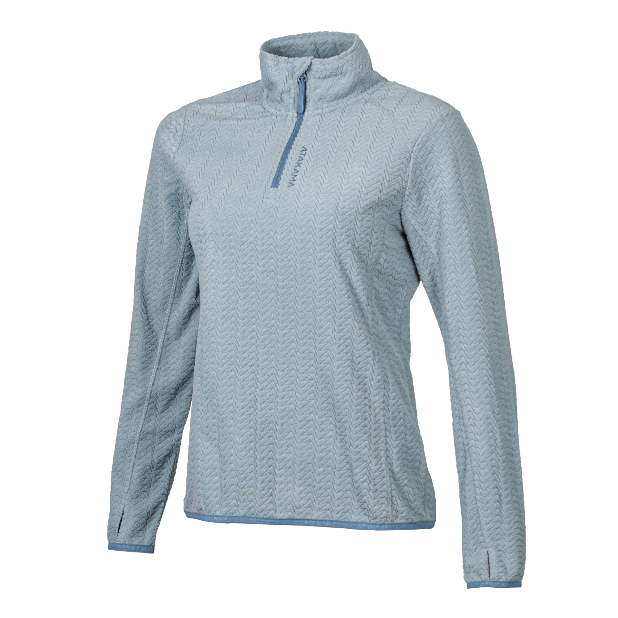 Polar fleece ultraligero 1/4-Zip mujer Volca Celeste