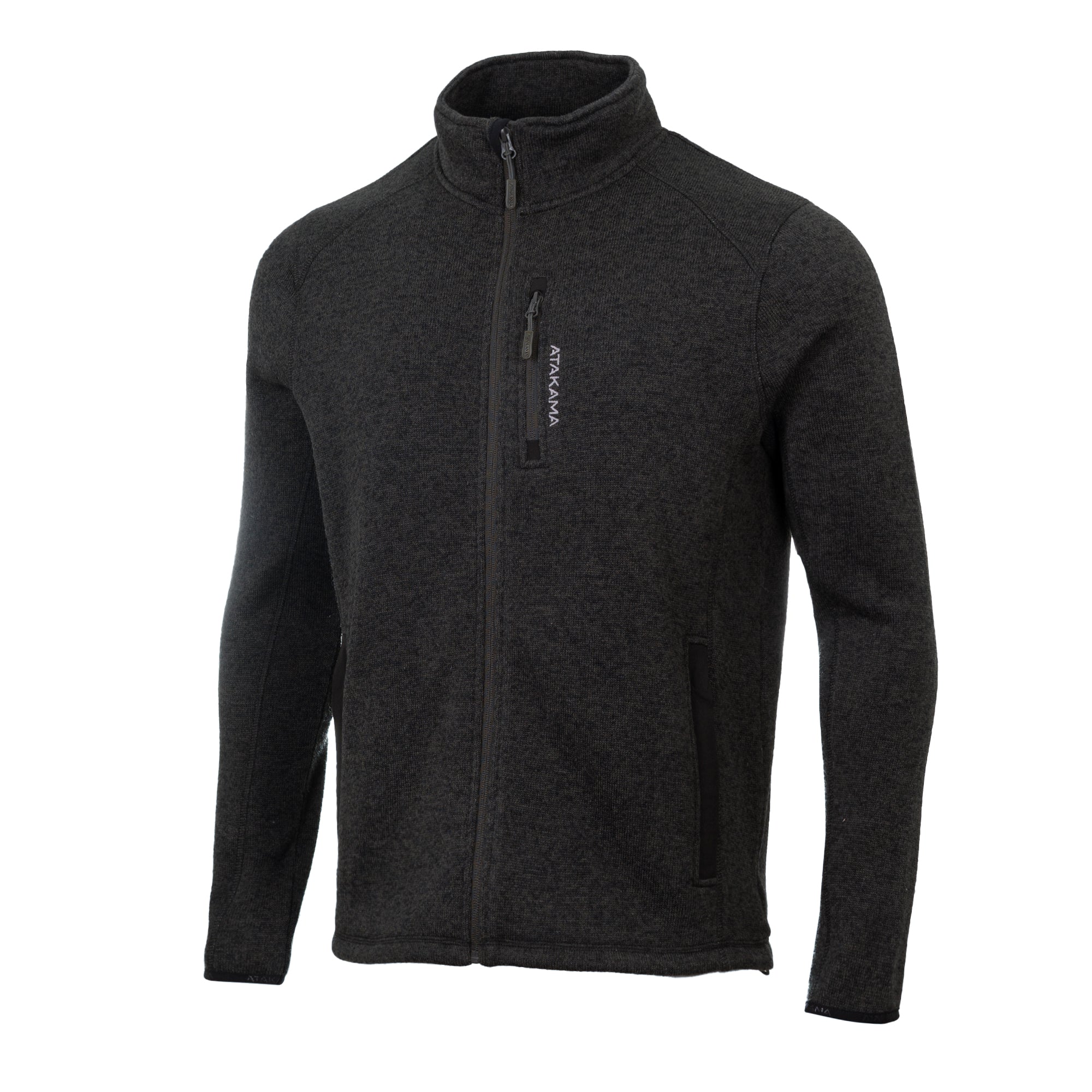 Polar tejido Full-Zip Hombre Tundra jaspeado Gris