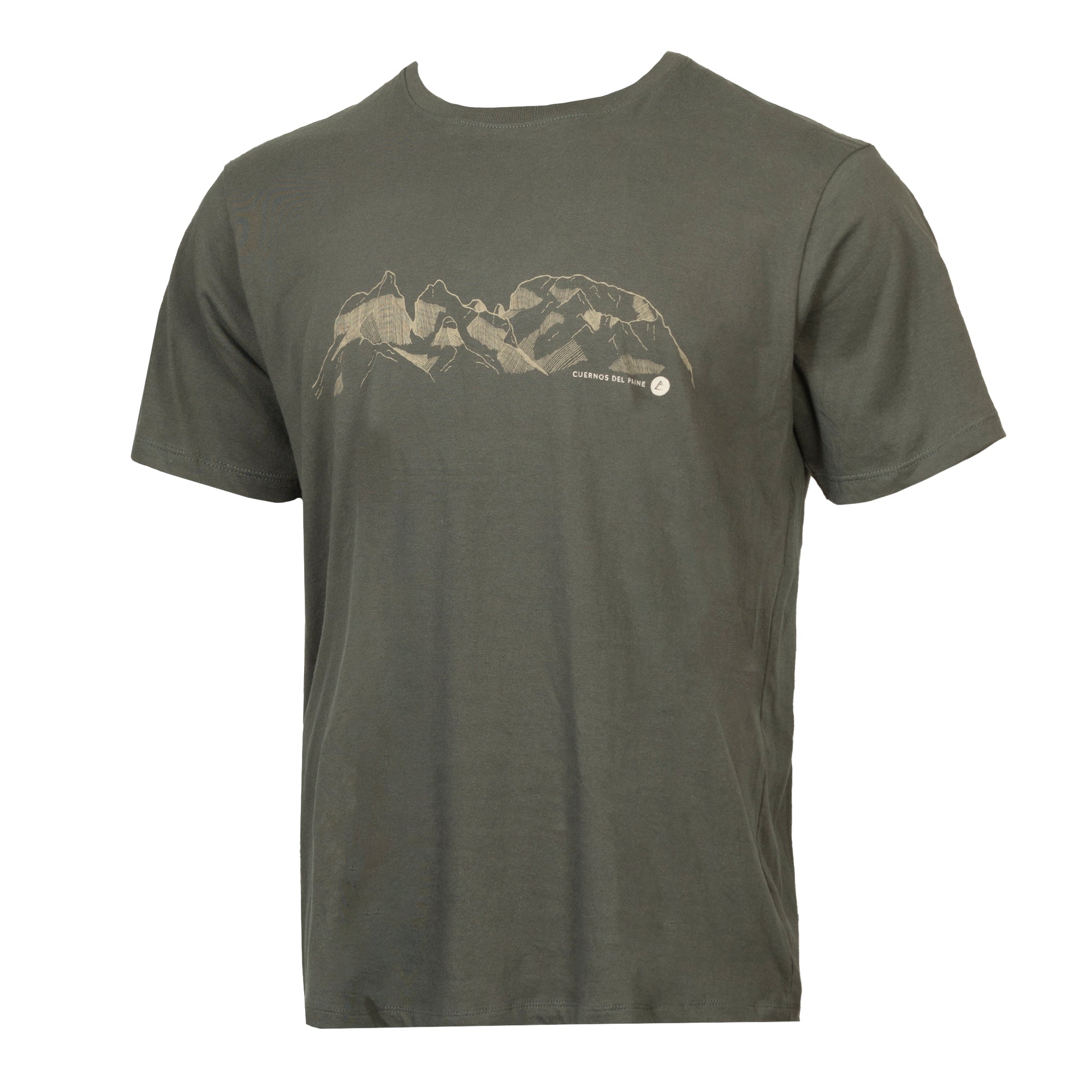 BRANDING ETMDAY Polera Cuernos del Paine manga corta hombre Verde