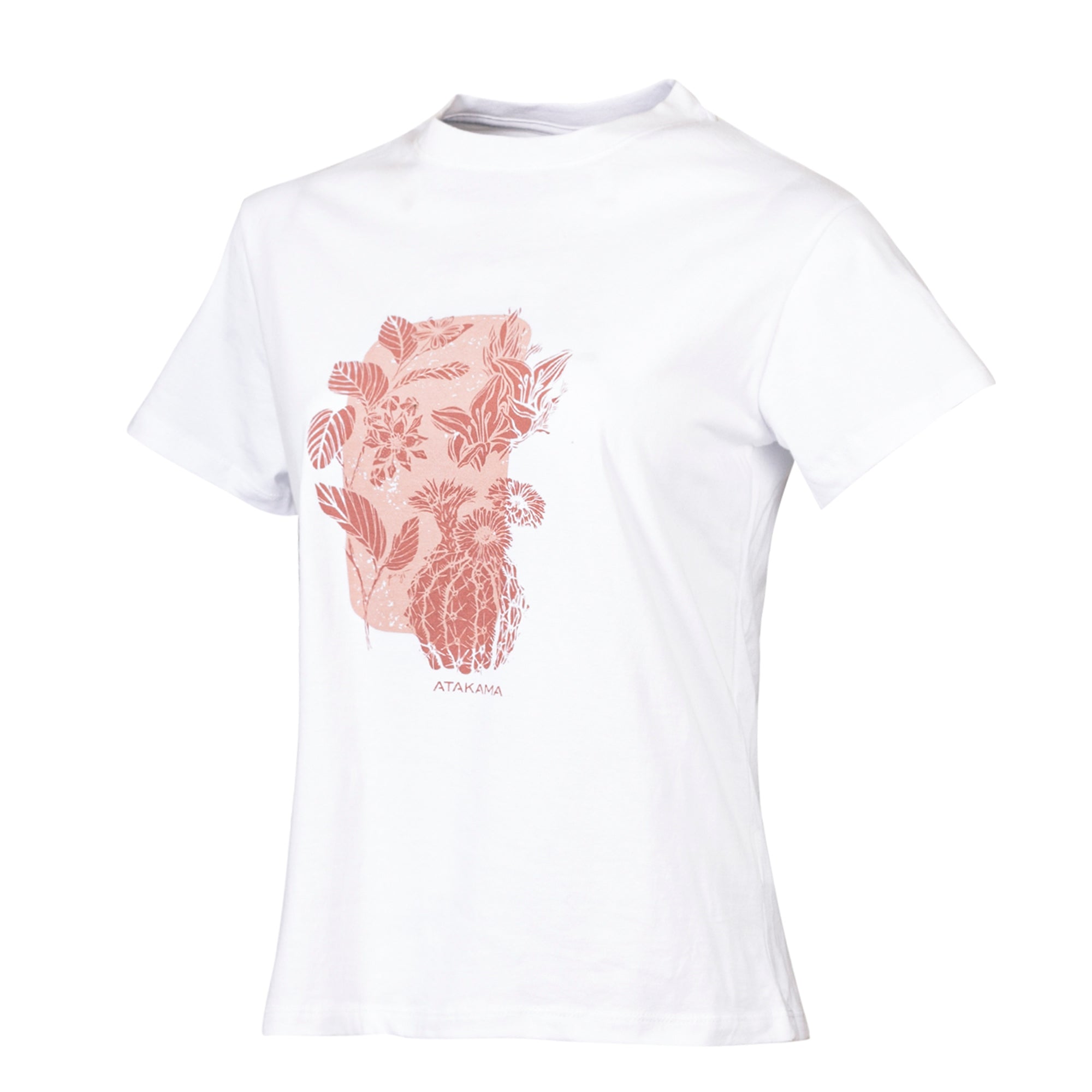 Polera Flora manga corta mujer Blanca