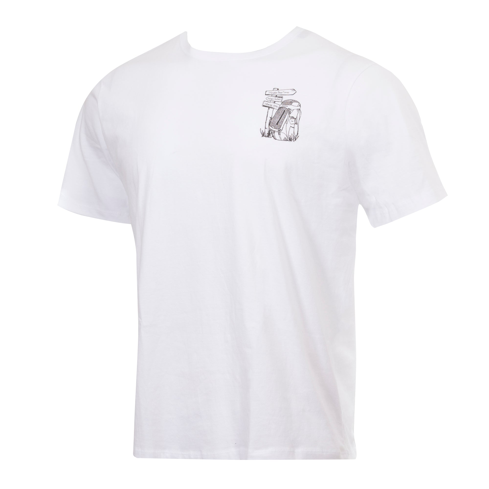 Polera Mochilera manga corta hombre Blanca