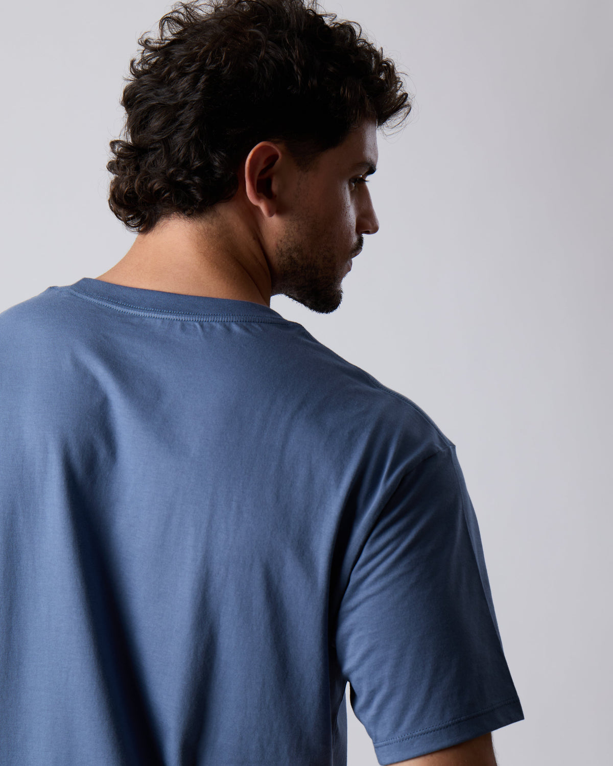 Polera Algodón Manga Corta Atakama Azul