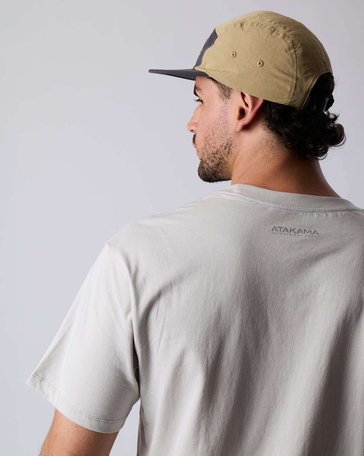 Polera Algodón Manga Corta Torres del Paine Perfil Blanco