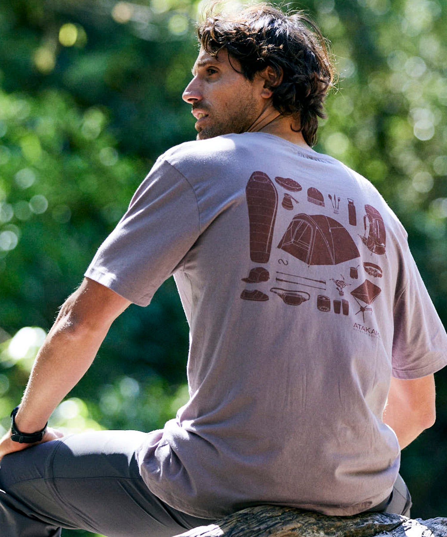 Polera Equipamiento manga corta hombre Burdeo