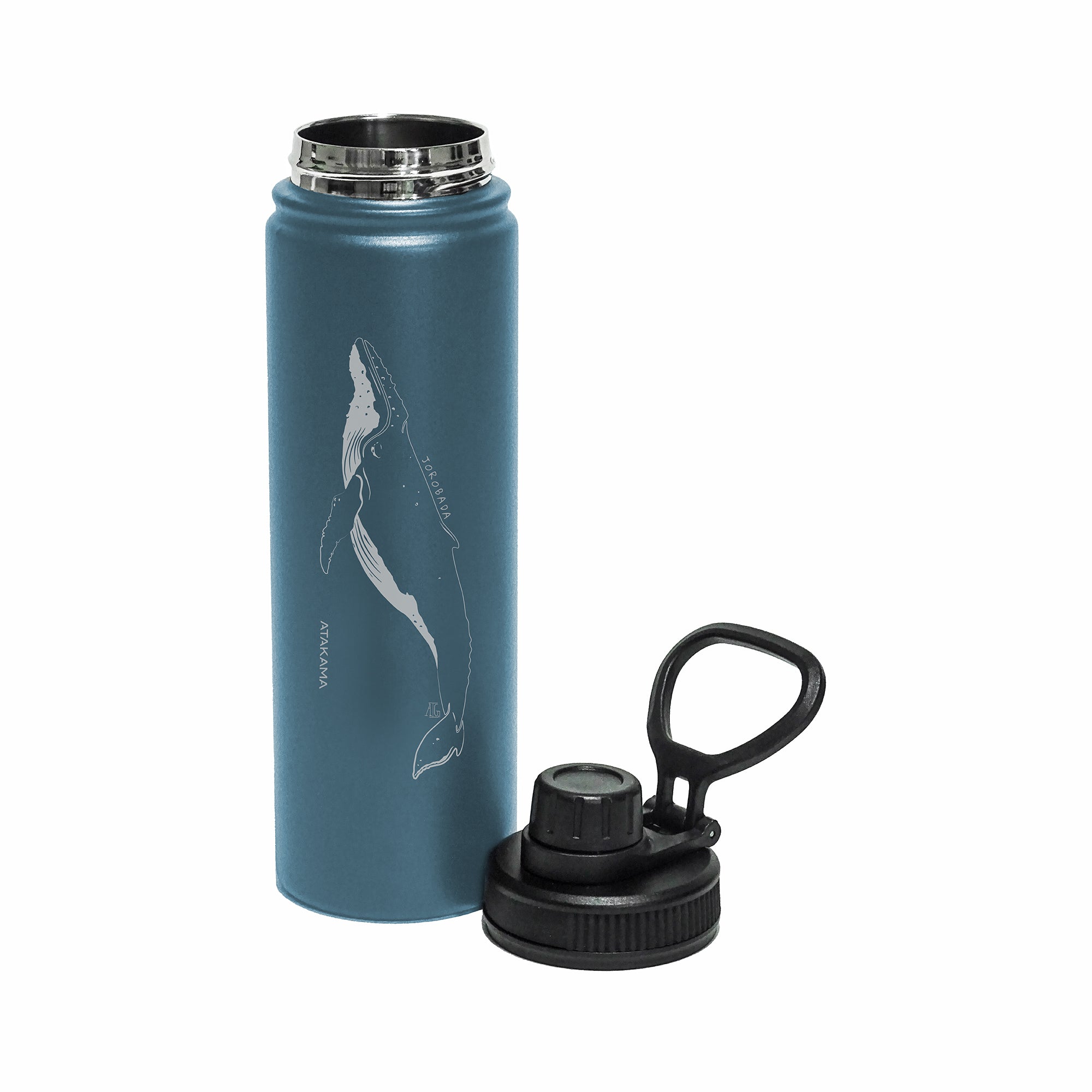 Botella térmica Ballena Jorobada 690 ml Azul