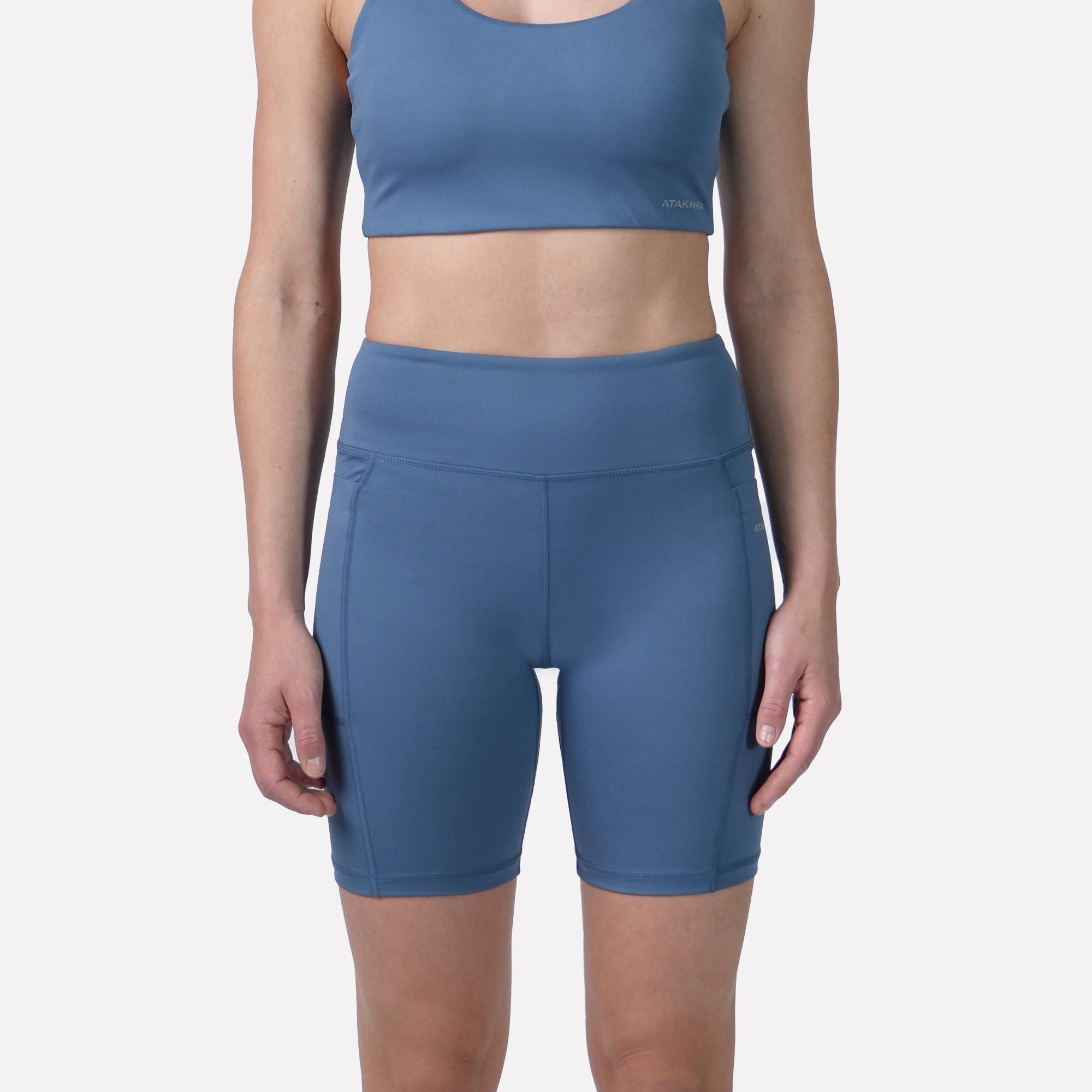 Calza Biker Mujer Oasis Azul