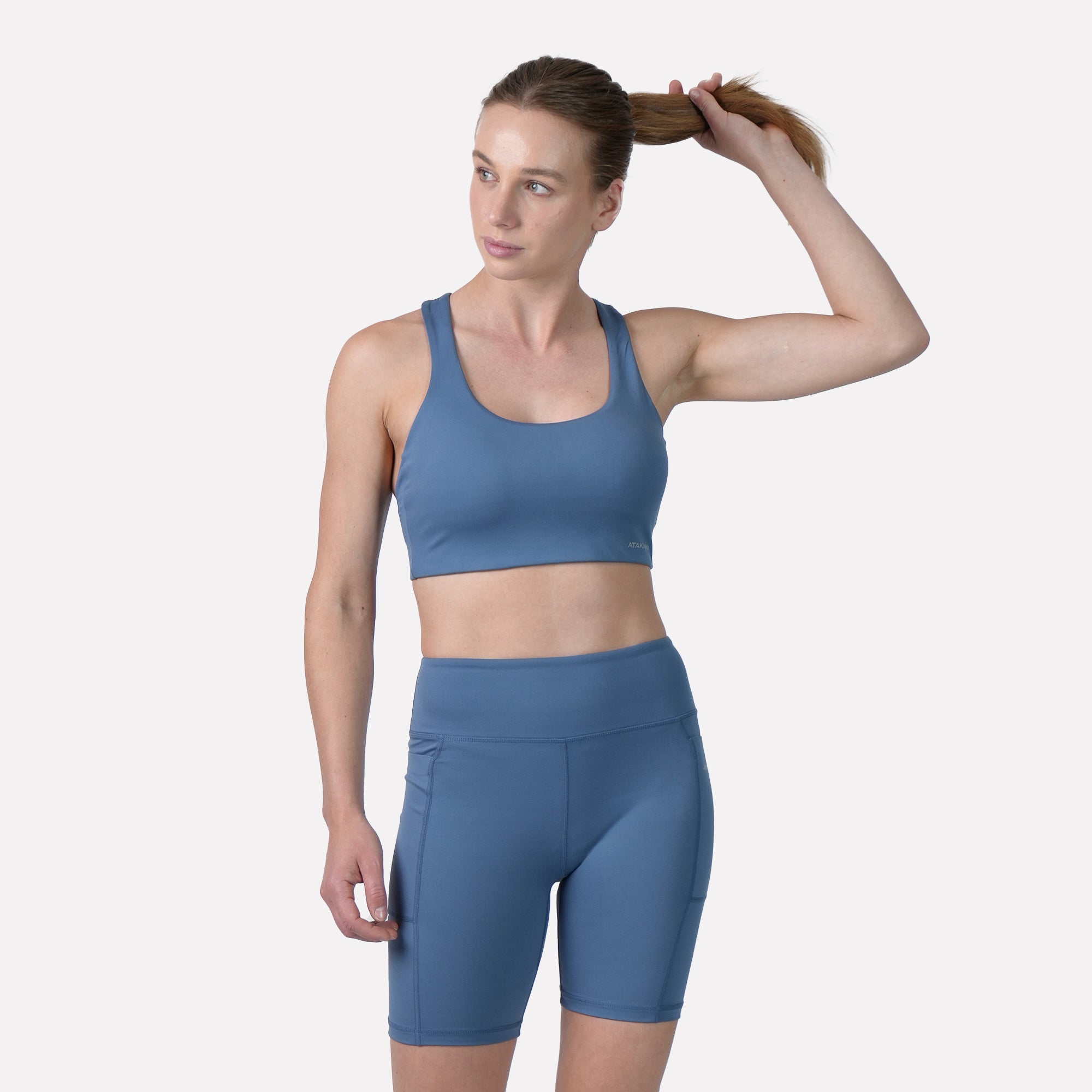 Calza Biker Mujer Oasis Azul