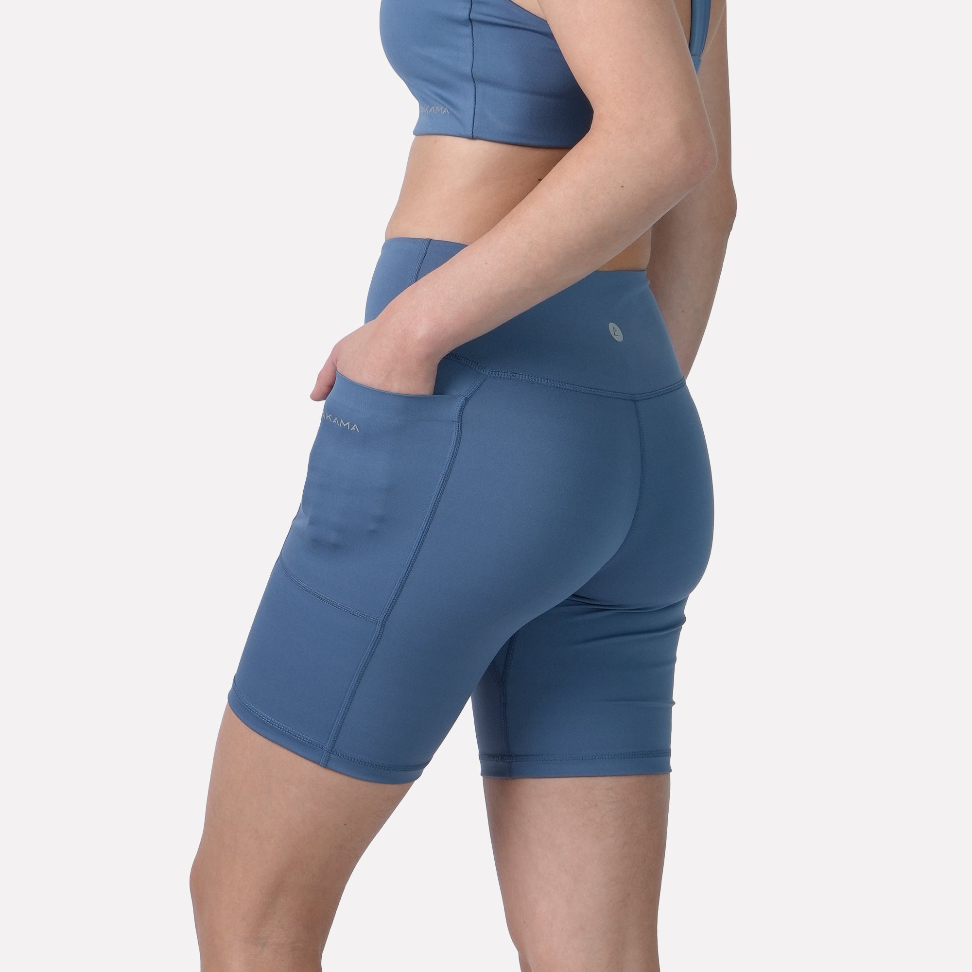 Calza Biker Mujer Oasis Azul