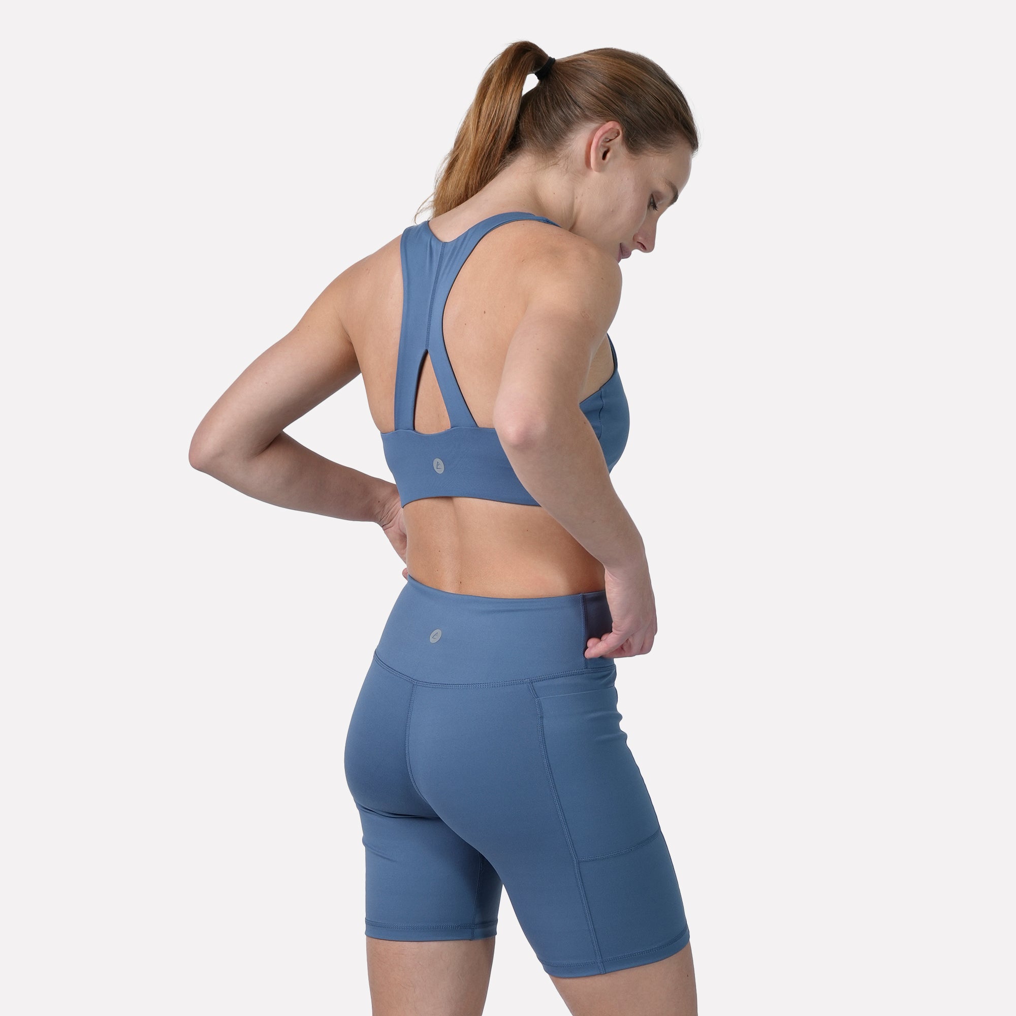 Calza Biker Mujer Oasis Azul