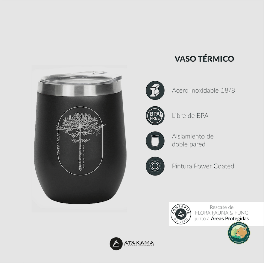 Vaso térmico Araucaria 350 ml Negro