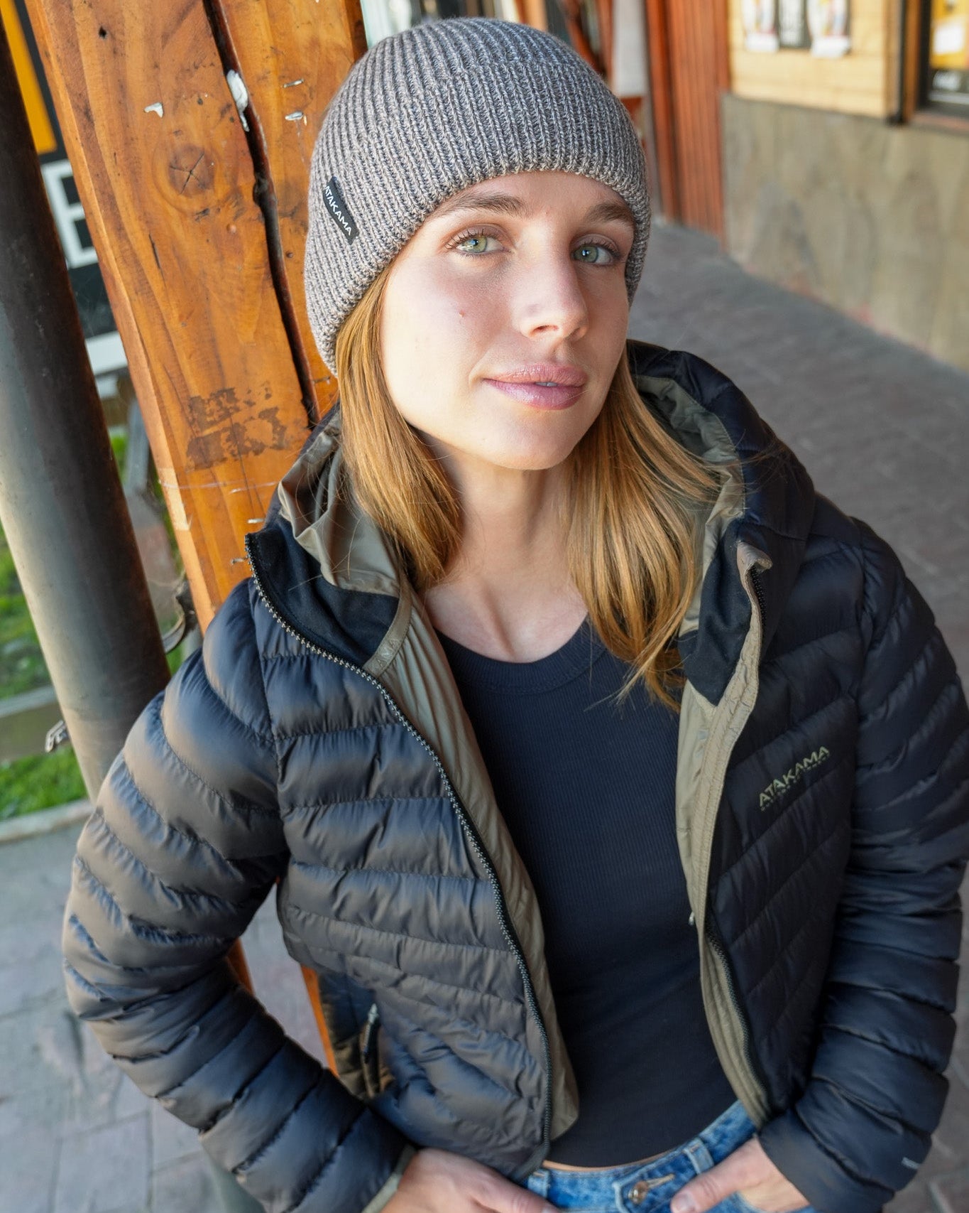 Gorro Beanie Trancura Lana Merino Café