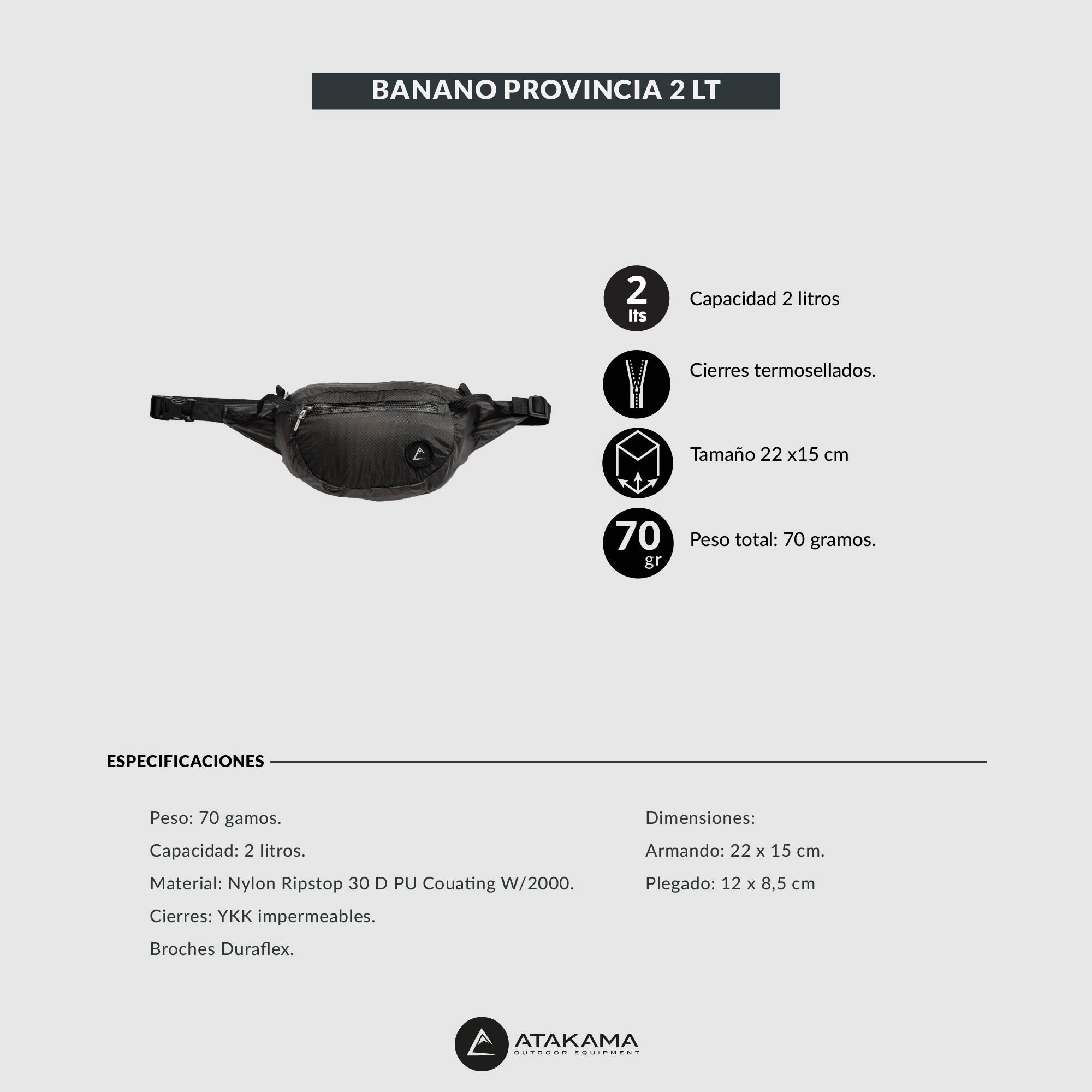 Banano plegable Provincia 2 lt Azul