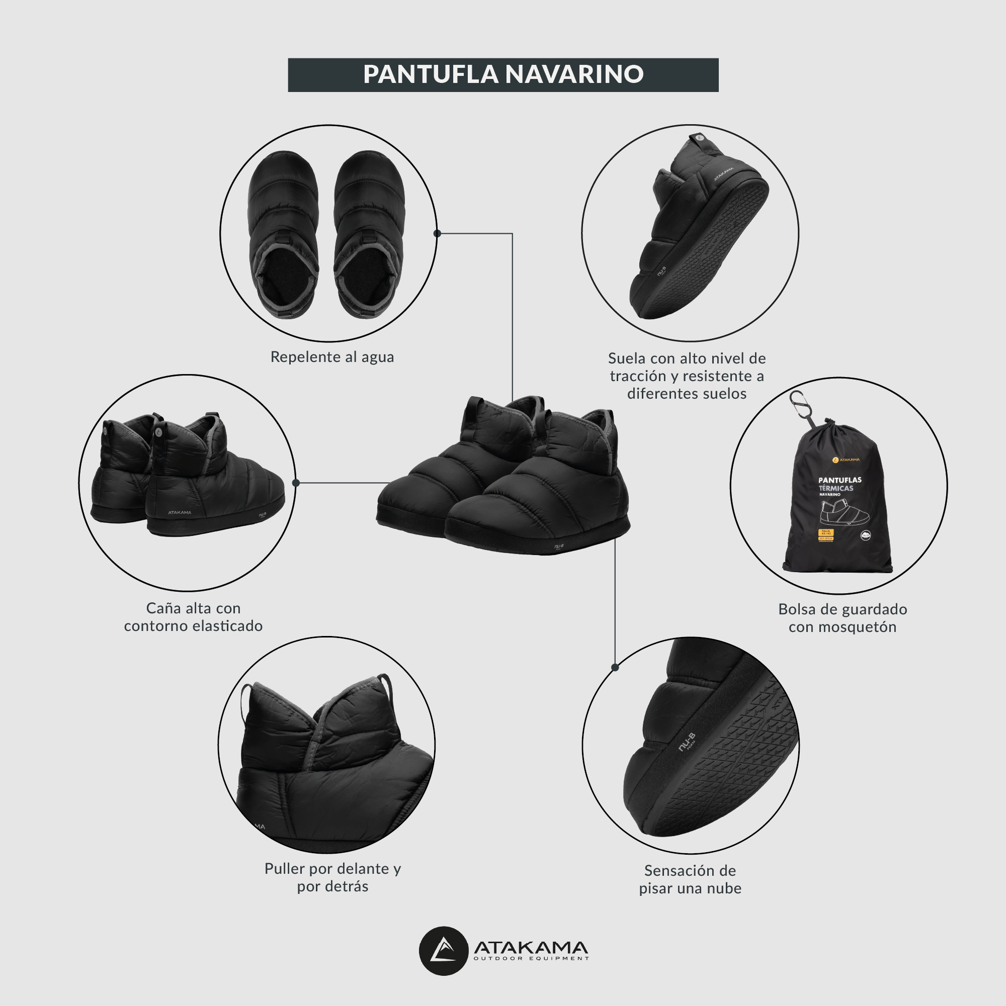 Pantuflas térmicas Navarino Nu-B Foam Beige Animal Print