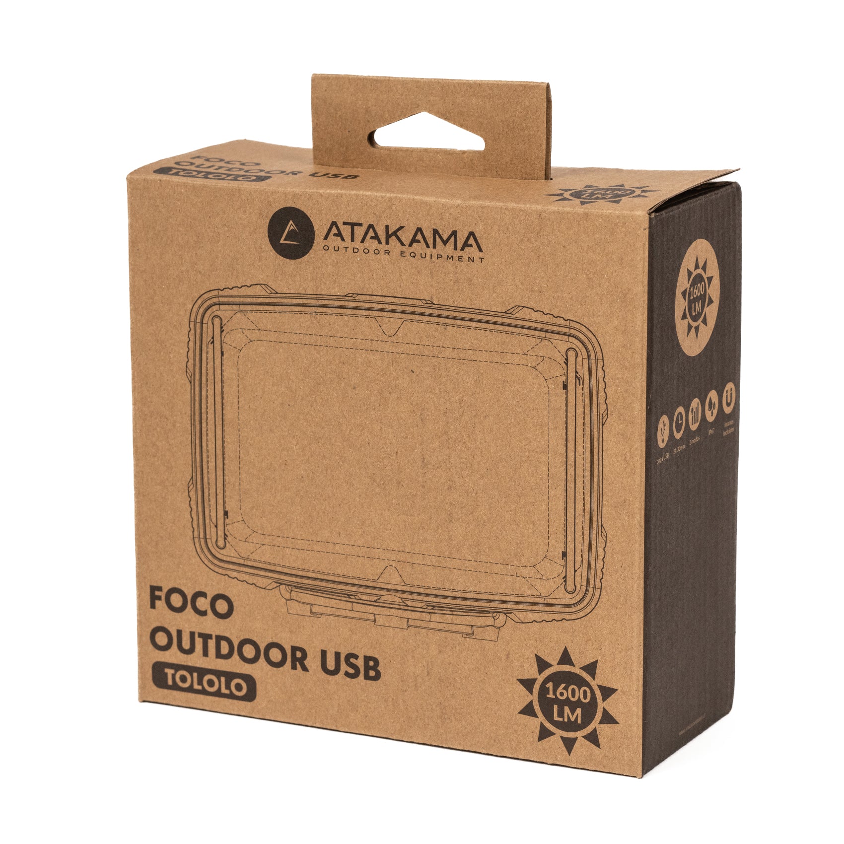 Foco outdoor Tololo 1600 lm camping/trekking