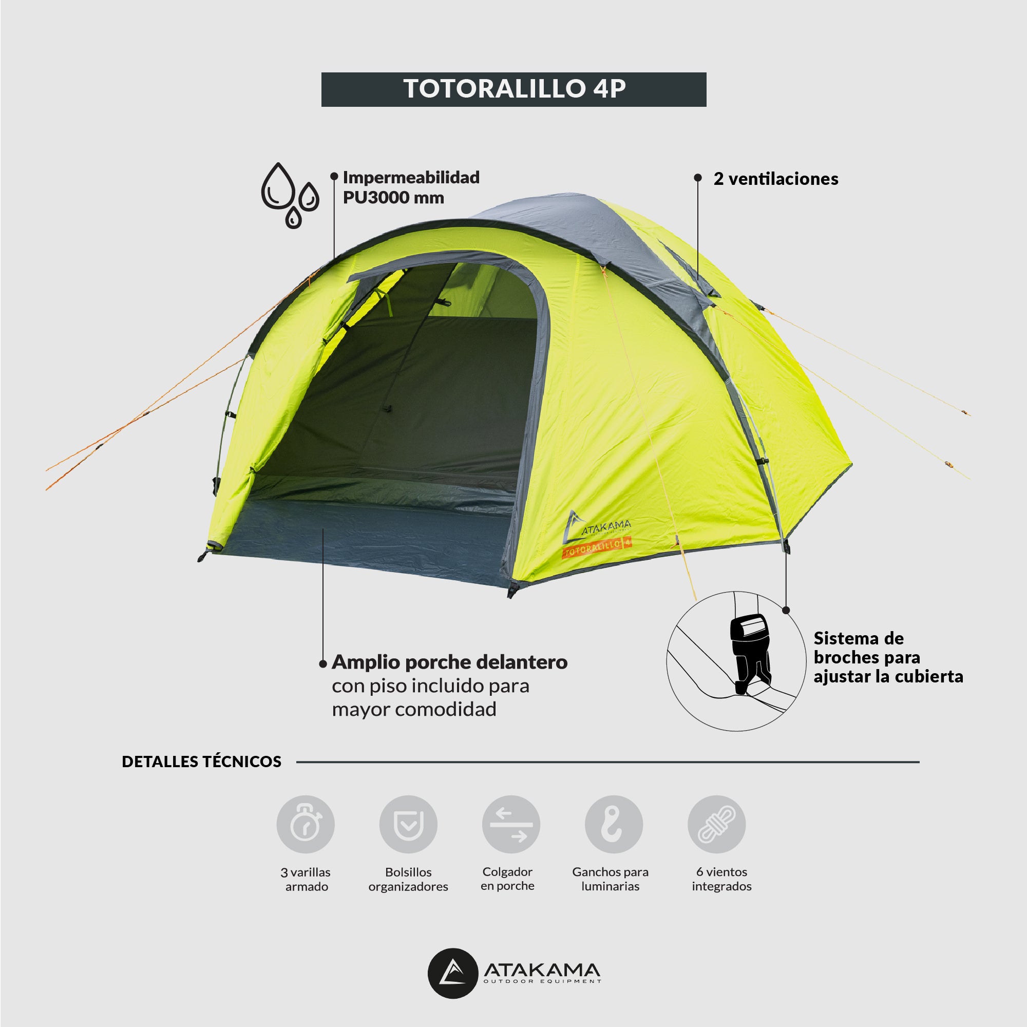 Carpa Totoralillo 4P 3 Estaciones