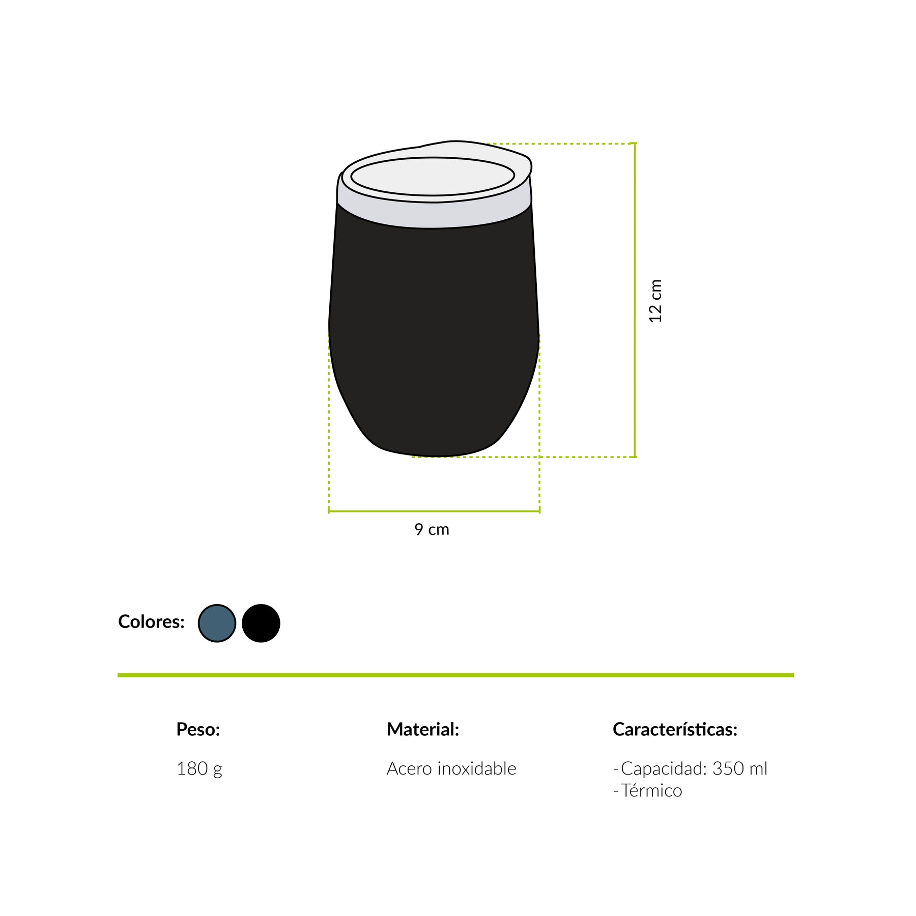 Vaso térmico Quisquito 350 ml