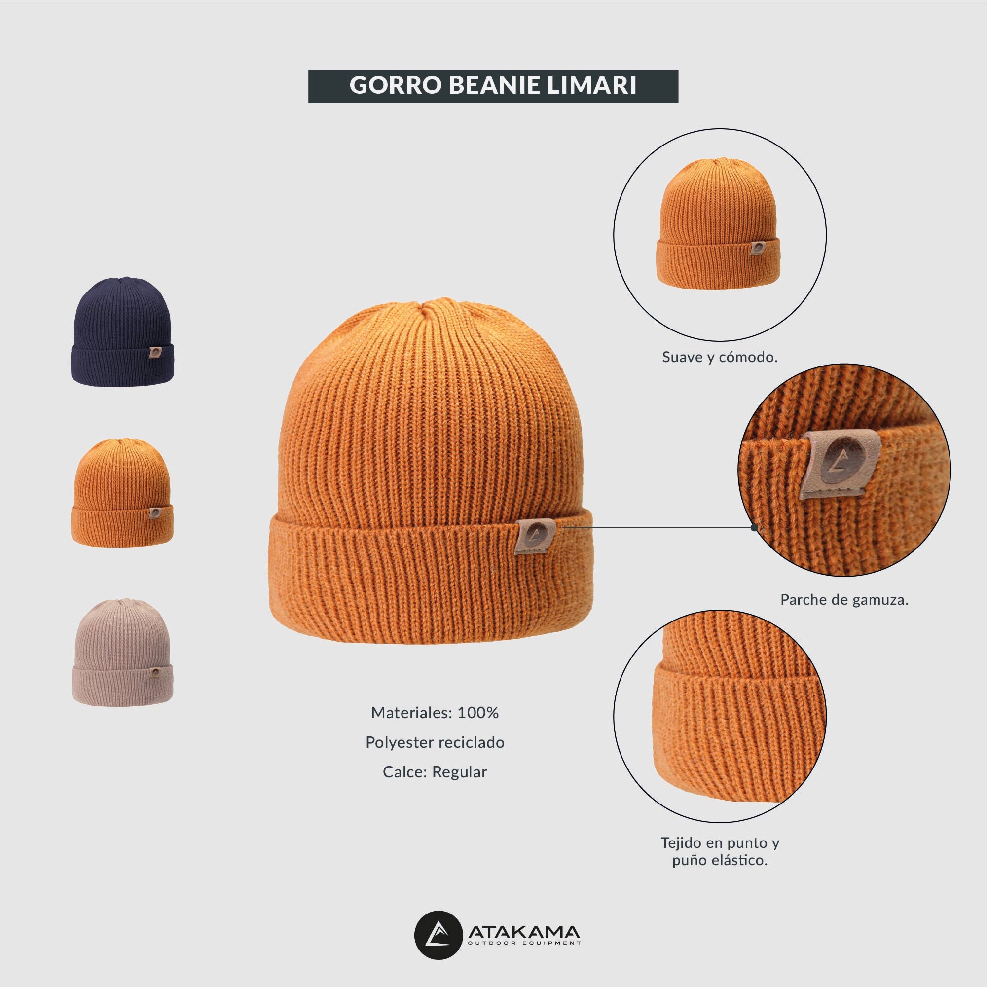 Gorro beanie Limarí Beige