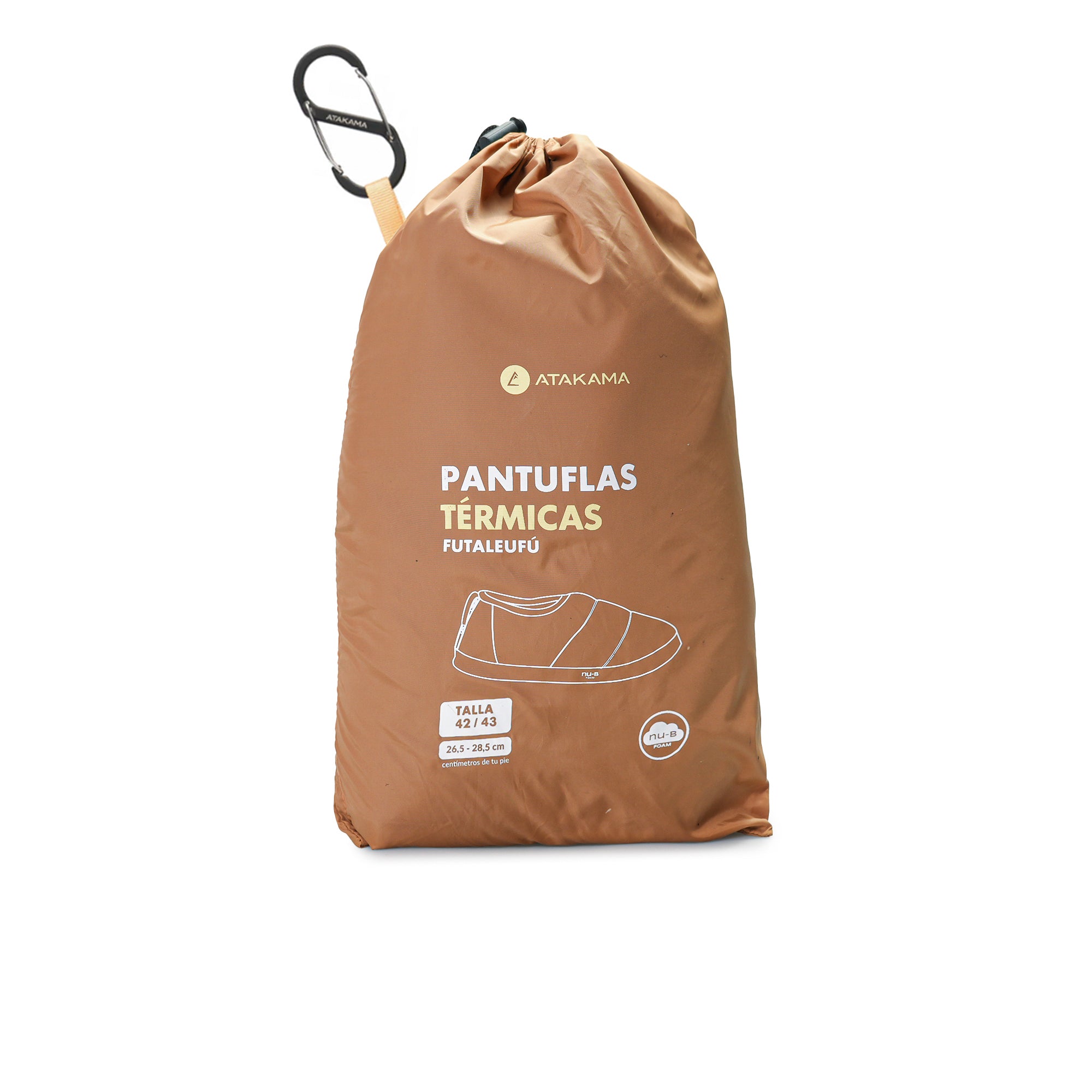 Pantuflas térmicas Futaleufú Nu-B Foam Café Caramelo