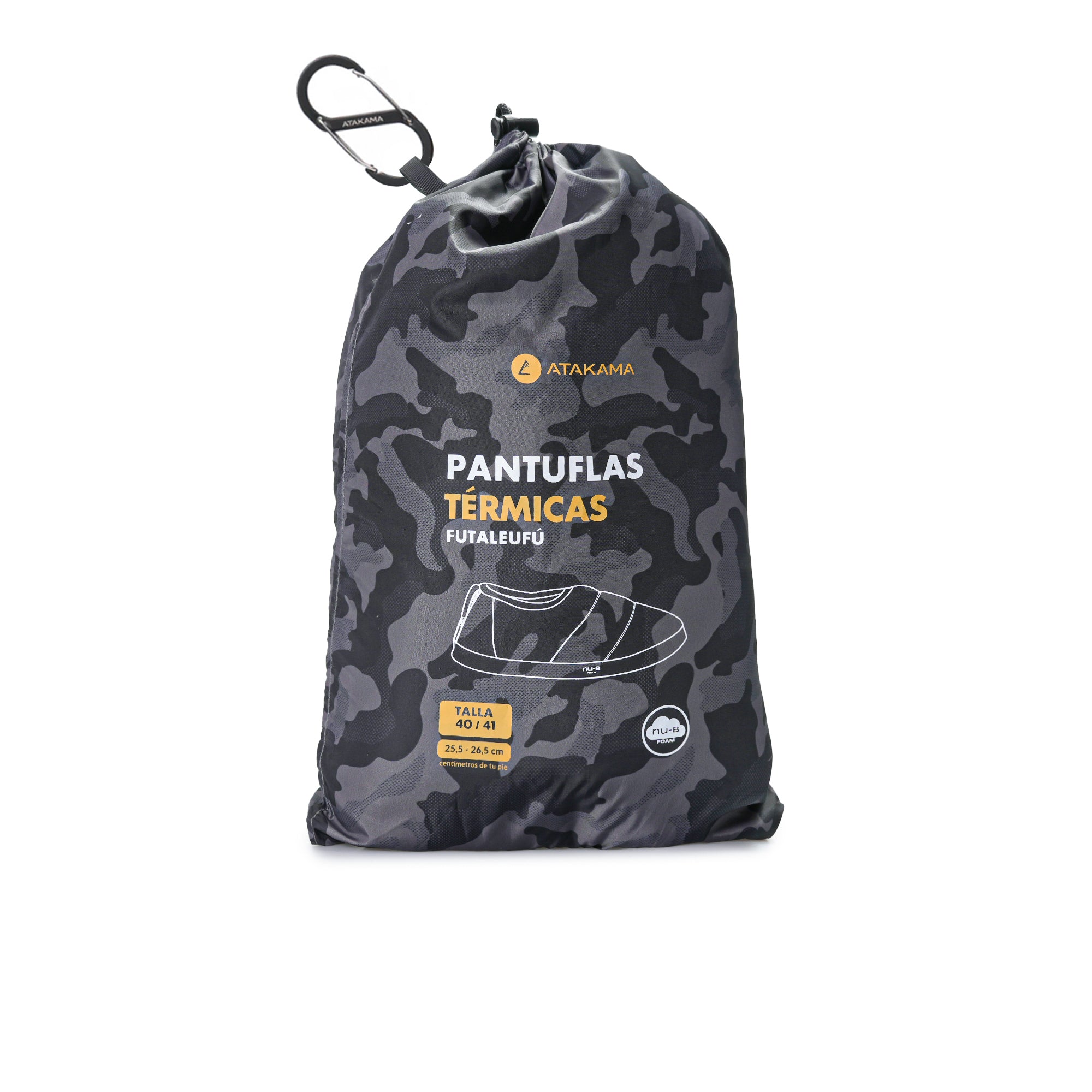 Pantuflas térmicas Futaleufú Nu-B Foam Camuflado Negro